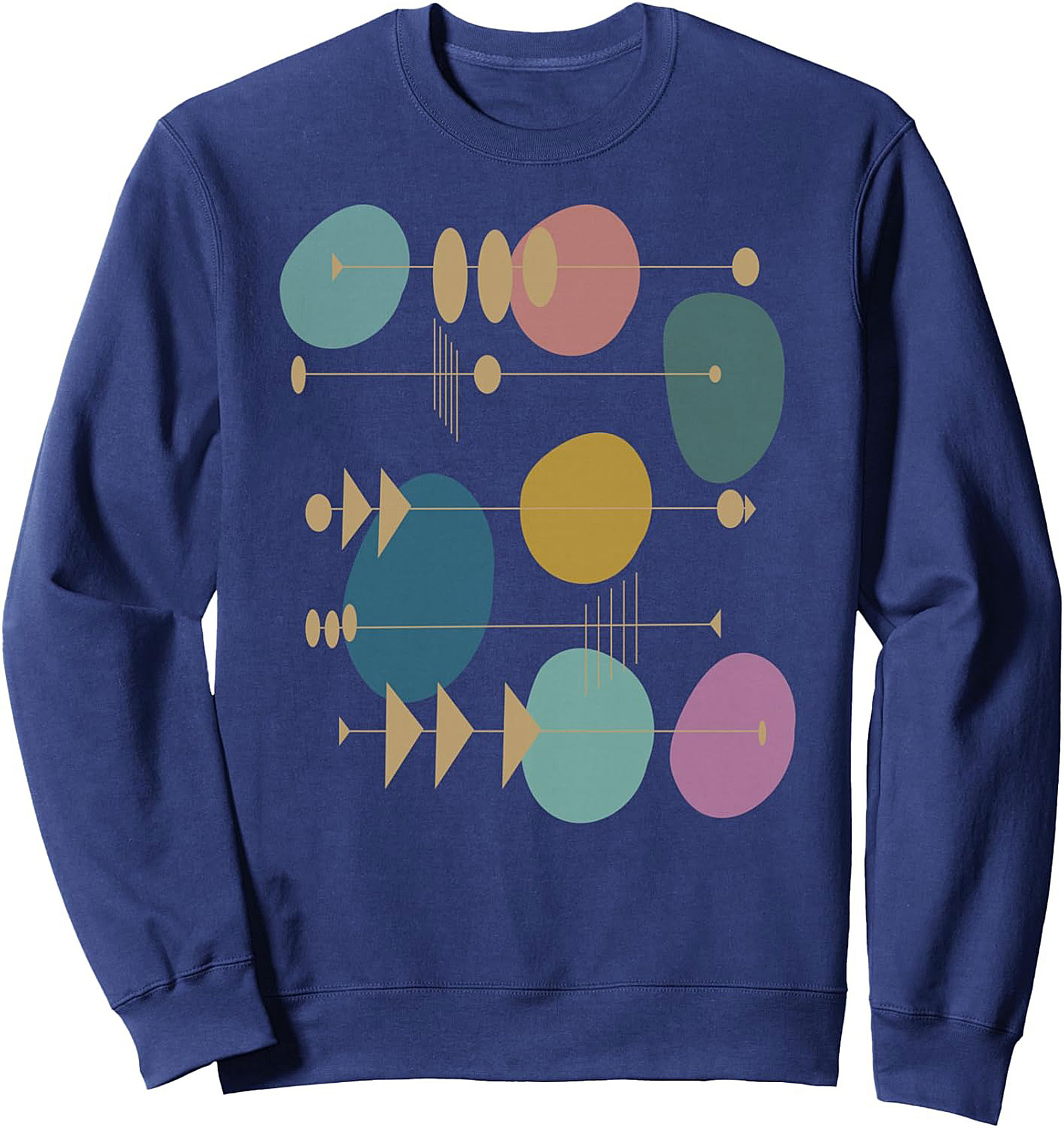 Retro Abstract Mid-Century Modern Graphic Sweatshirt