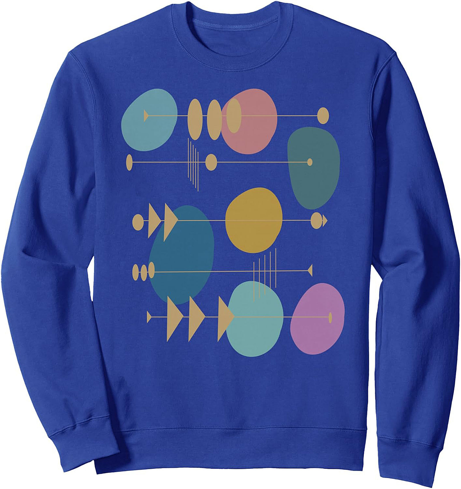 Retro Abstract Mid-Century Modern Graphic Sweatshirt