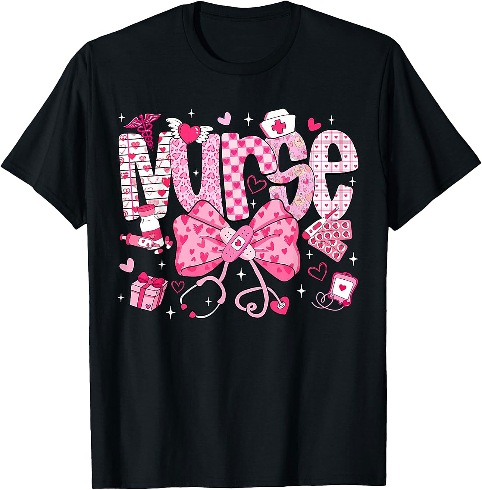 Pink Coquette Nurse T-shirt Cute Medical Graphic Tee