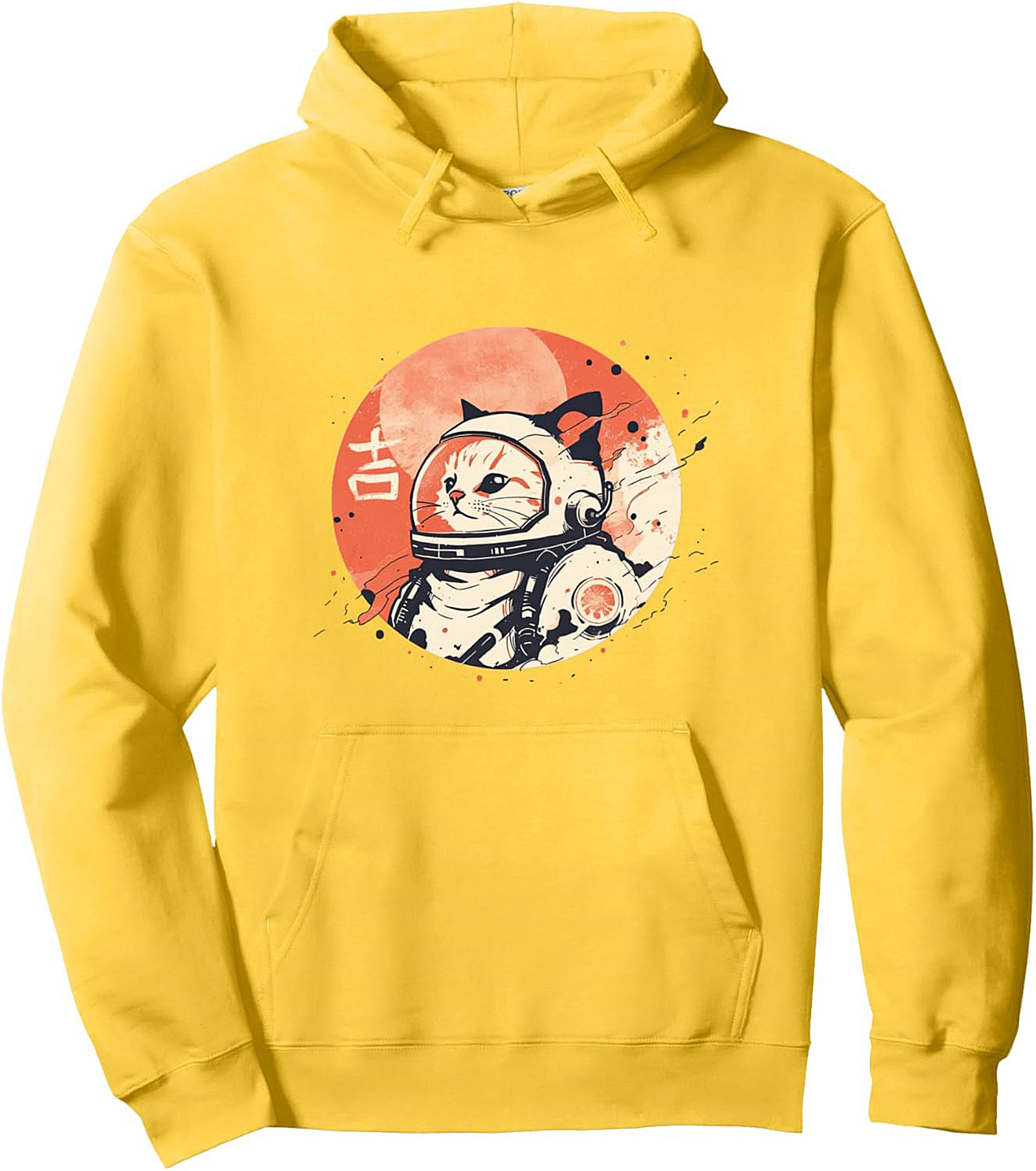 Astro Cat Space Explorer Graphic Hoodie - Retro Japanese Aesthetic