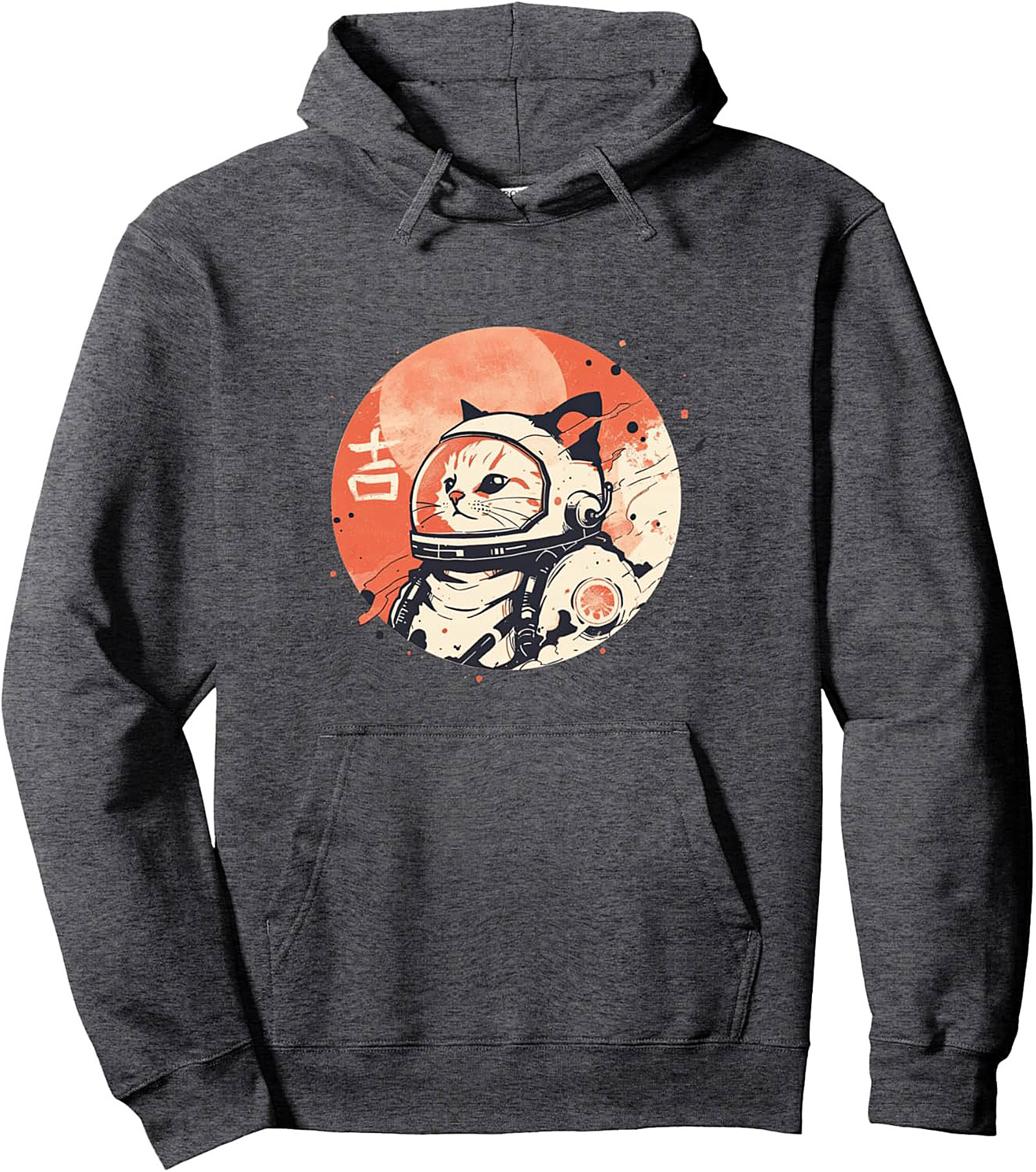 Astro Cat Space Explorer Graphic Hoodie - Retro Japanese Aesthetic