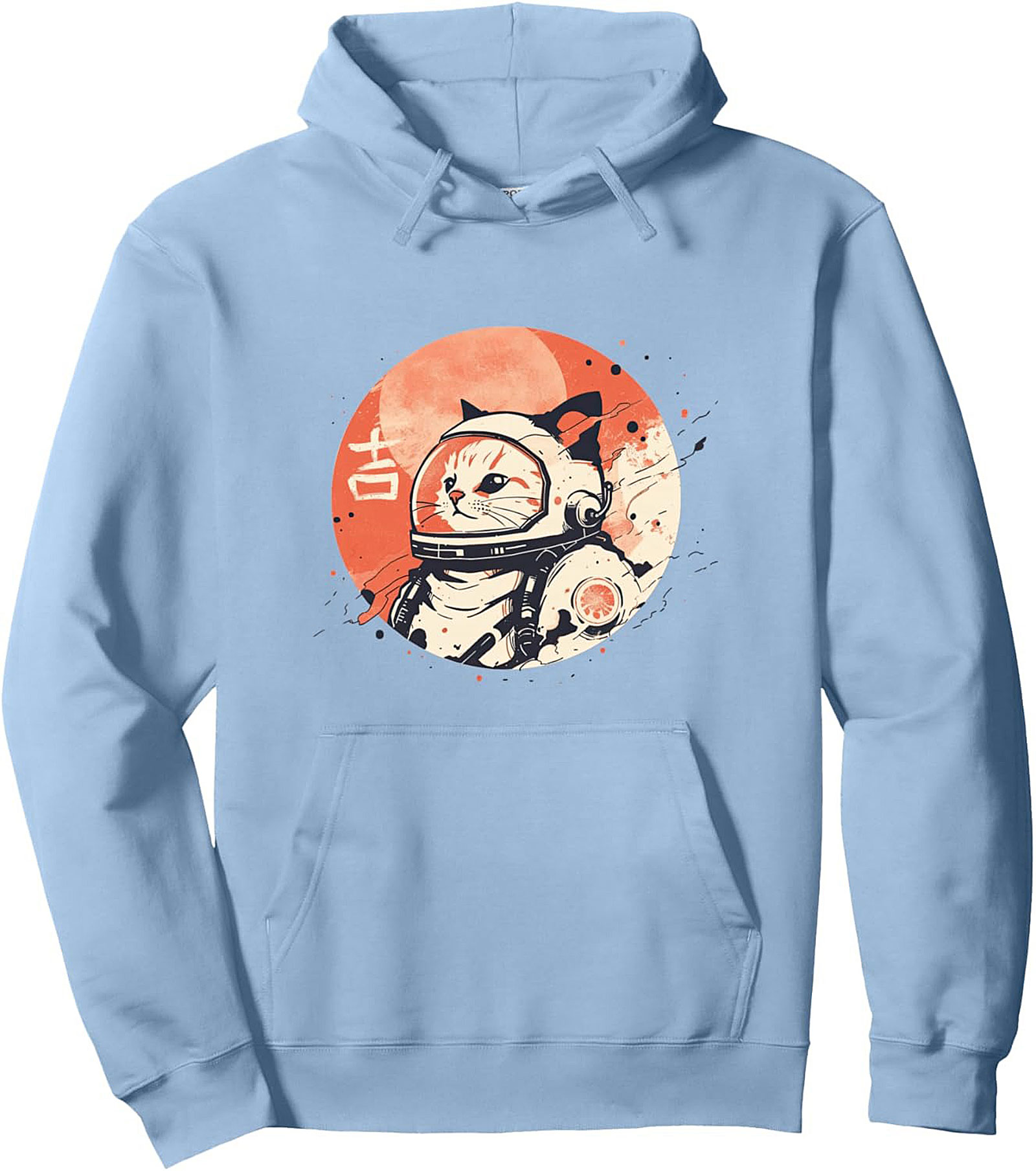 Astro Cat Space Explorer Graphic Hoodie - Retro Japanese Aesthetic
