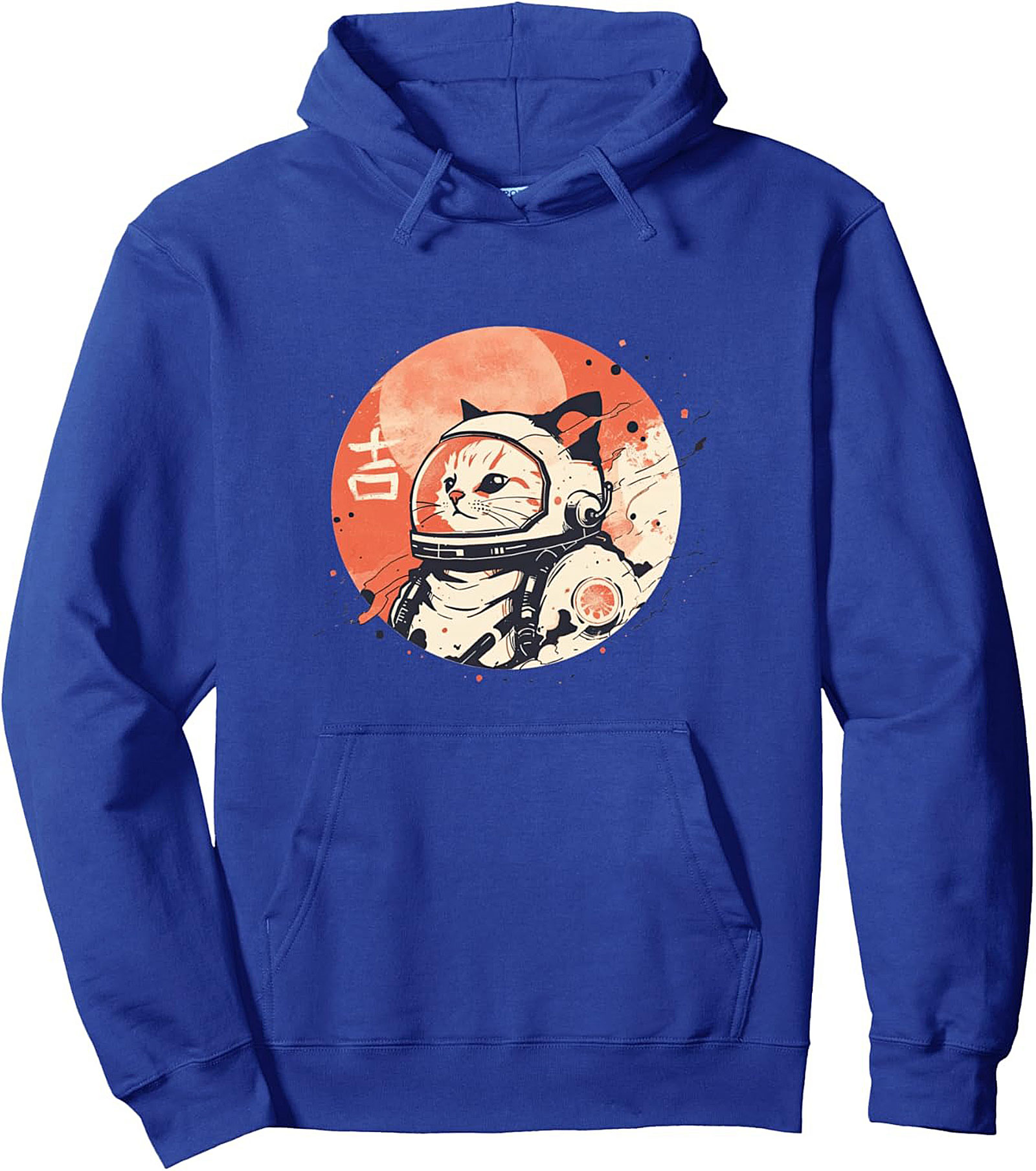 Astro Cat Space Explorer Graphic Hoodie - Retro Japanese Aesthetic