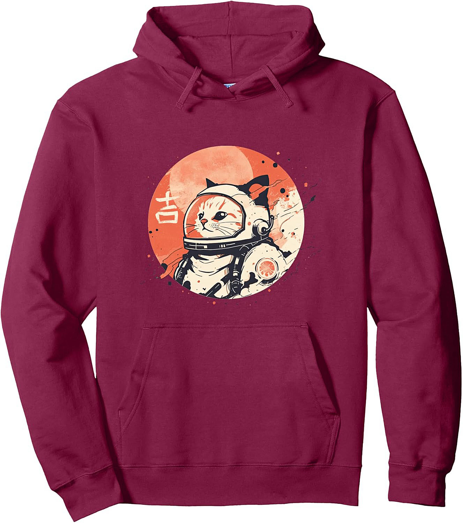 Astro Cat Space Explorer Graphic Hoodie - Retro Japanese Aesthetic