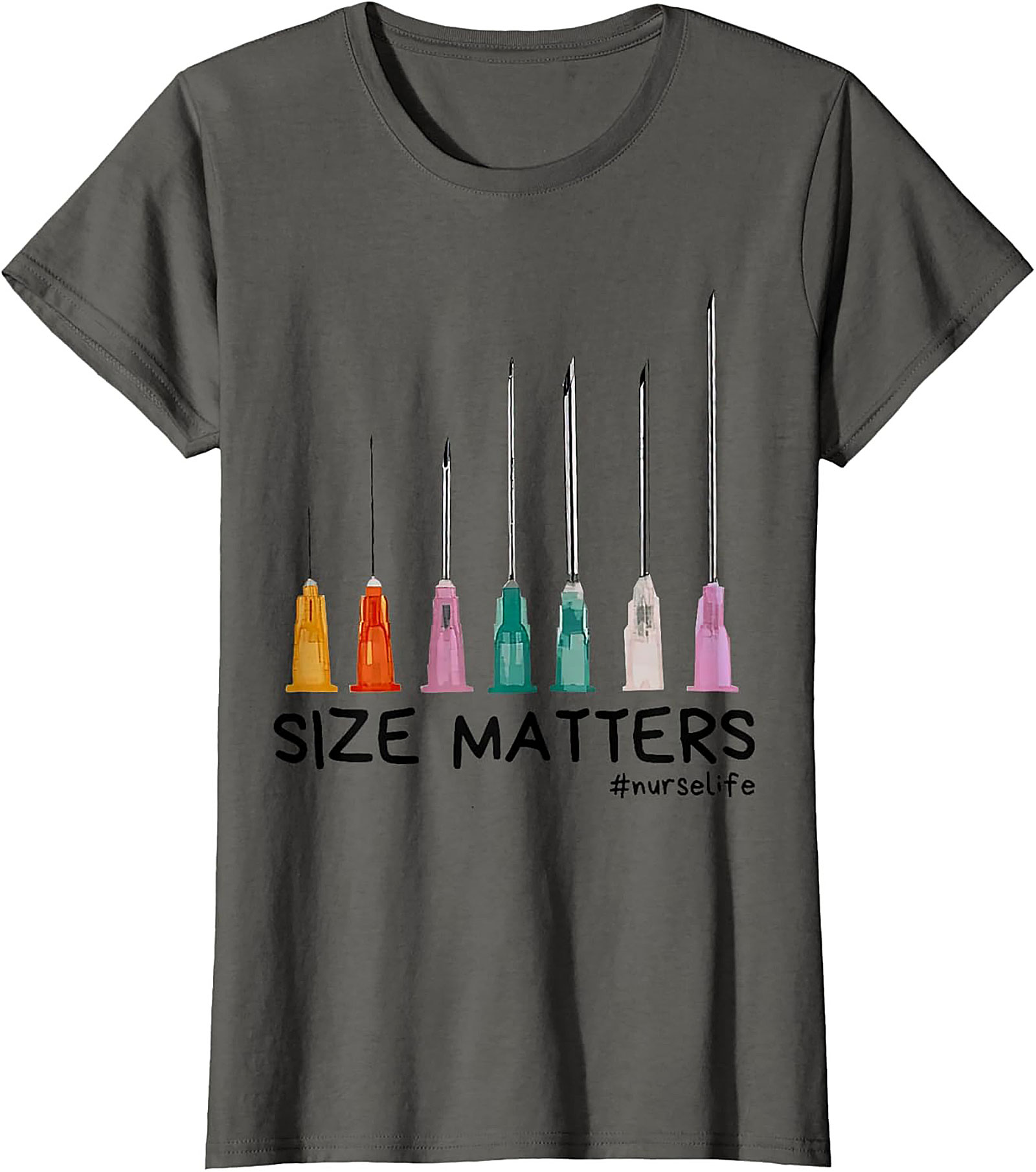 Funny Nurse Life T-Shirt Size Matters Medical Graphic Tee