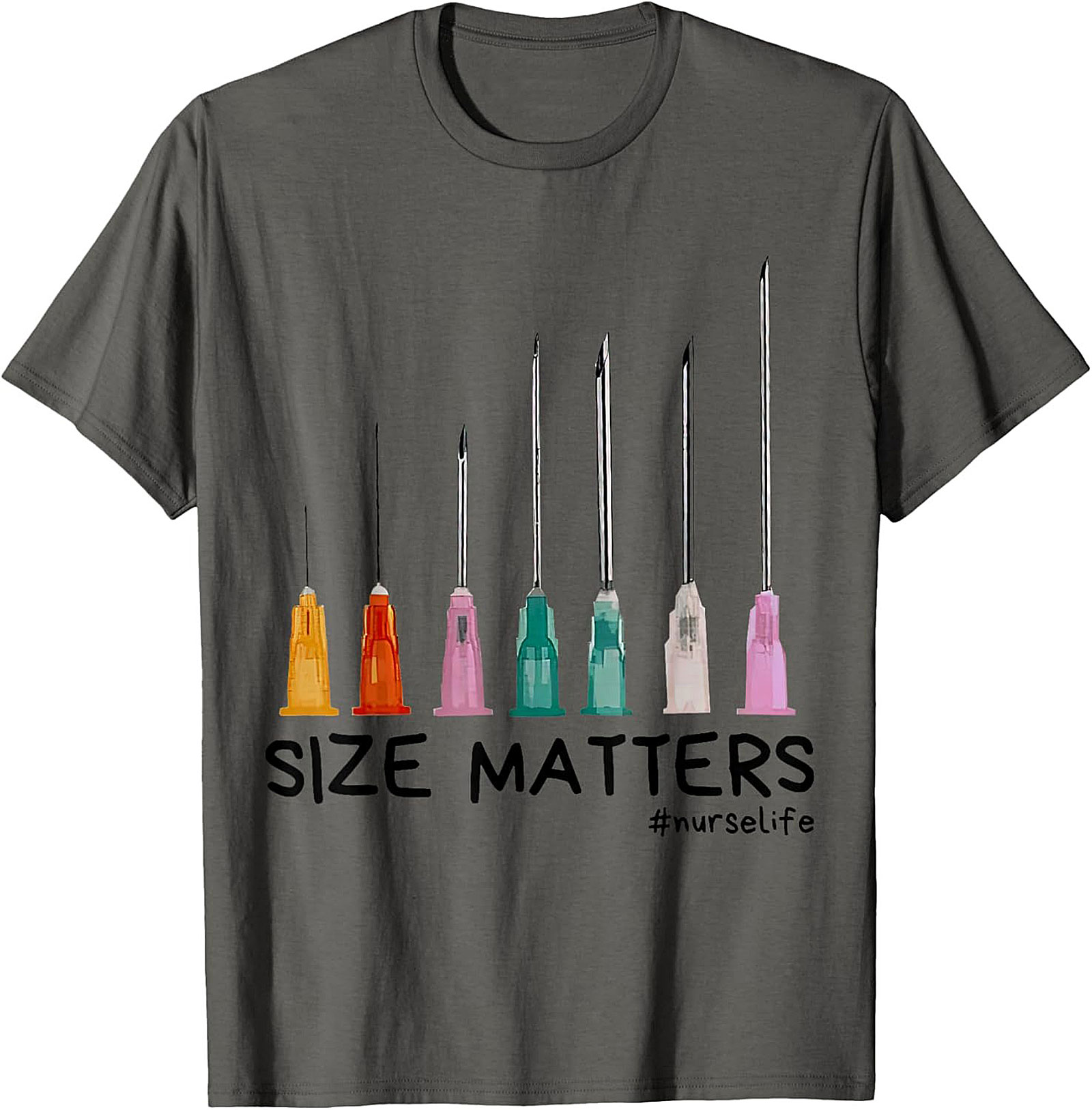 Funny Nurse Life T-Shirt Size Matters Medical Graphic Tee