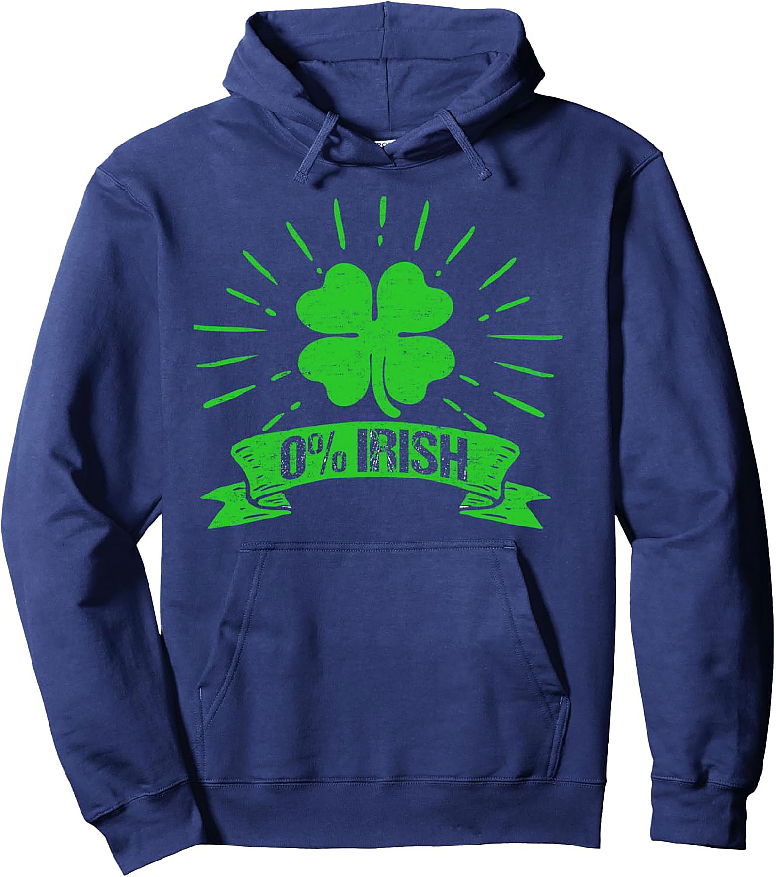 0% Irish Funny St. Patrick's Day Pullover Hoodie | Unisex