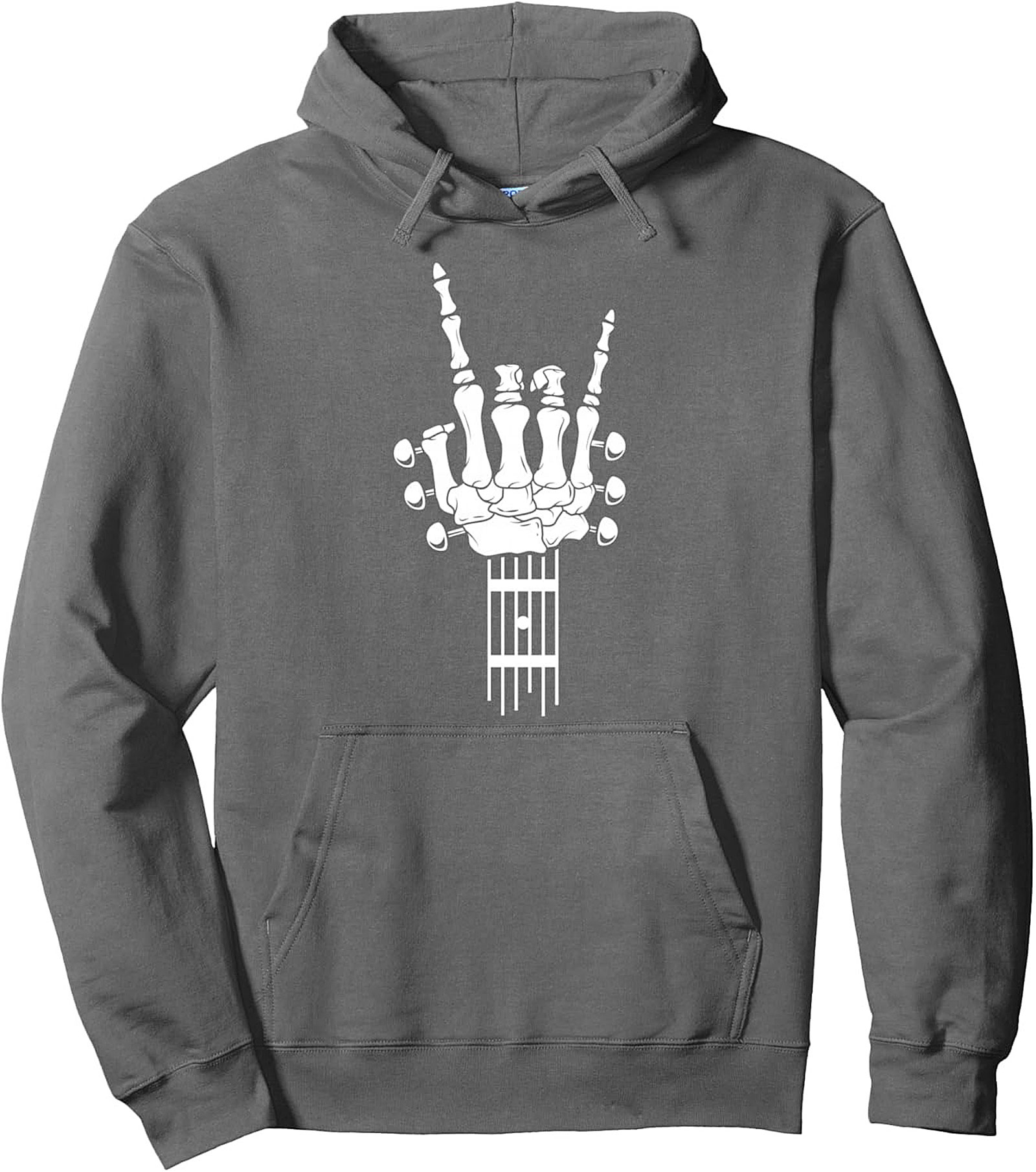 Rock Skeleton Guitar Graphic Hoodie - Unisex Music Lover Pullover
