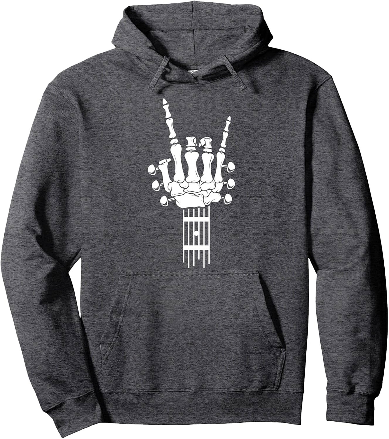 Rock Skeleton Guitar Graphic Hoodie - Unisex Music Lover Pullover