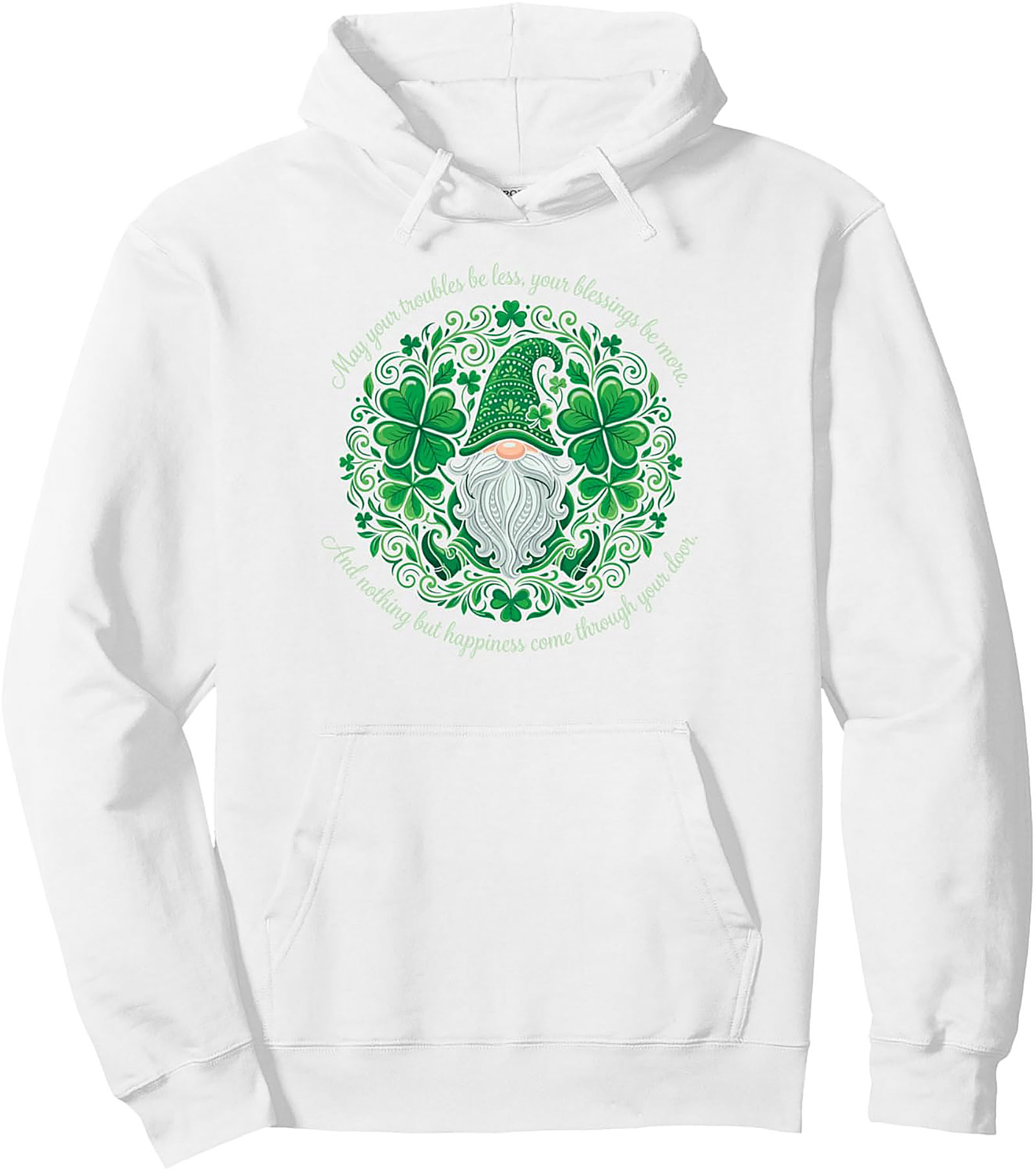 Irish Blessing Gnome Hoodie | St. Patrick's Day Pullover