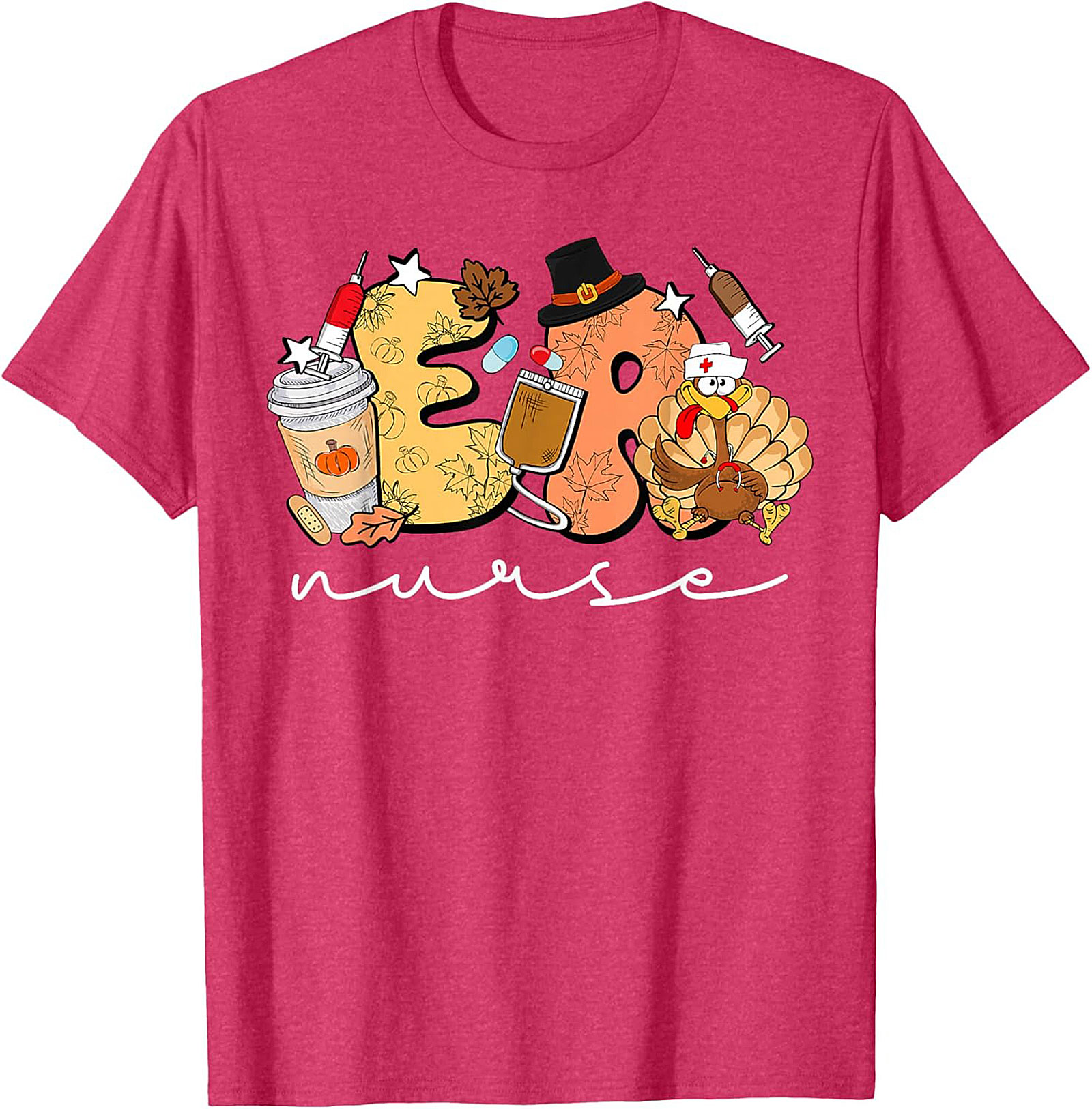 ER Nurse Thanksgiving T-Shirt Funny Fall Nursing Tee