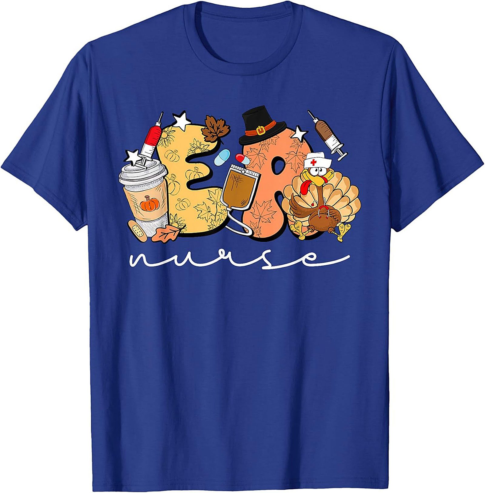 ER Nurse Thanksgiving T-Shirt Funny Fall Nursing Tee