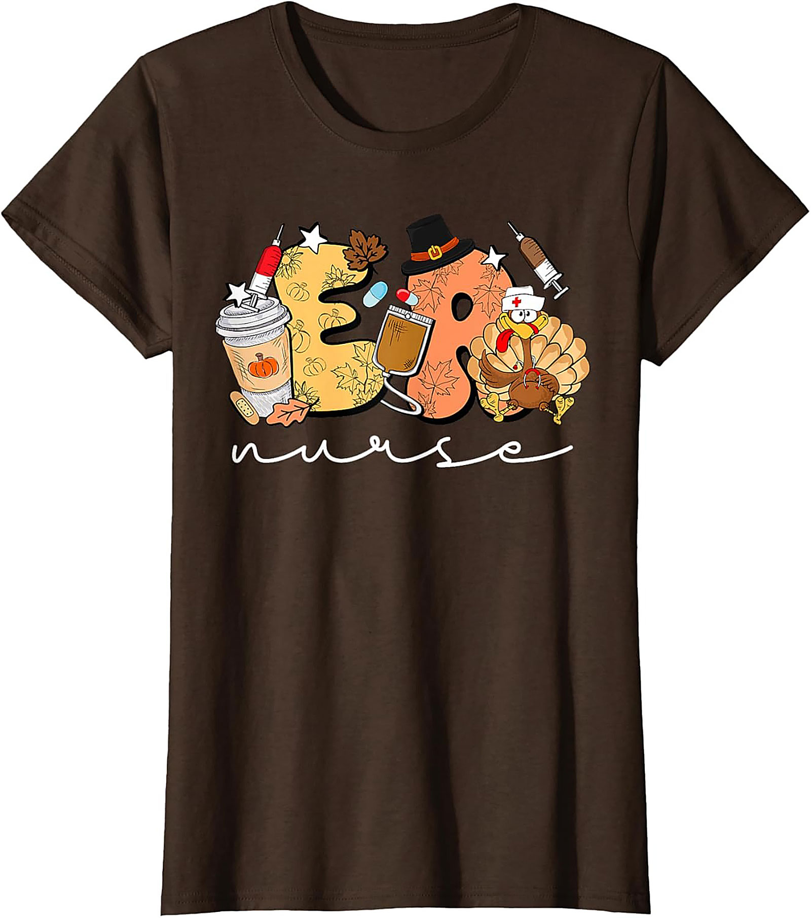 ER Nurse Thanksgiving T-Shirt Funny Fall Nursing Tee