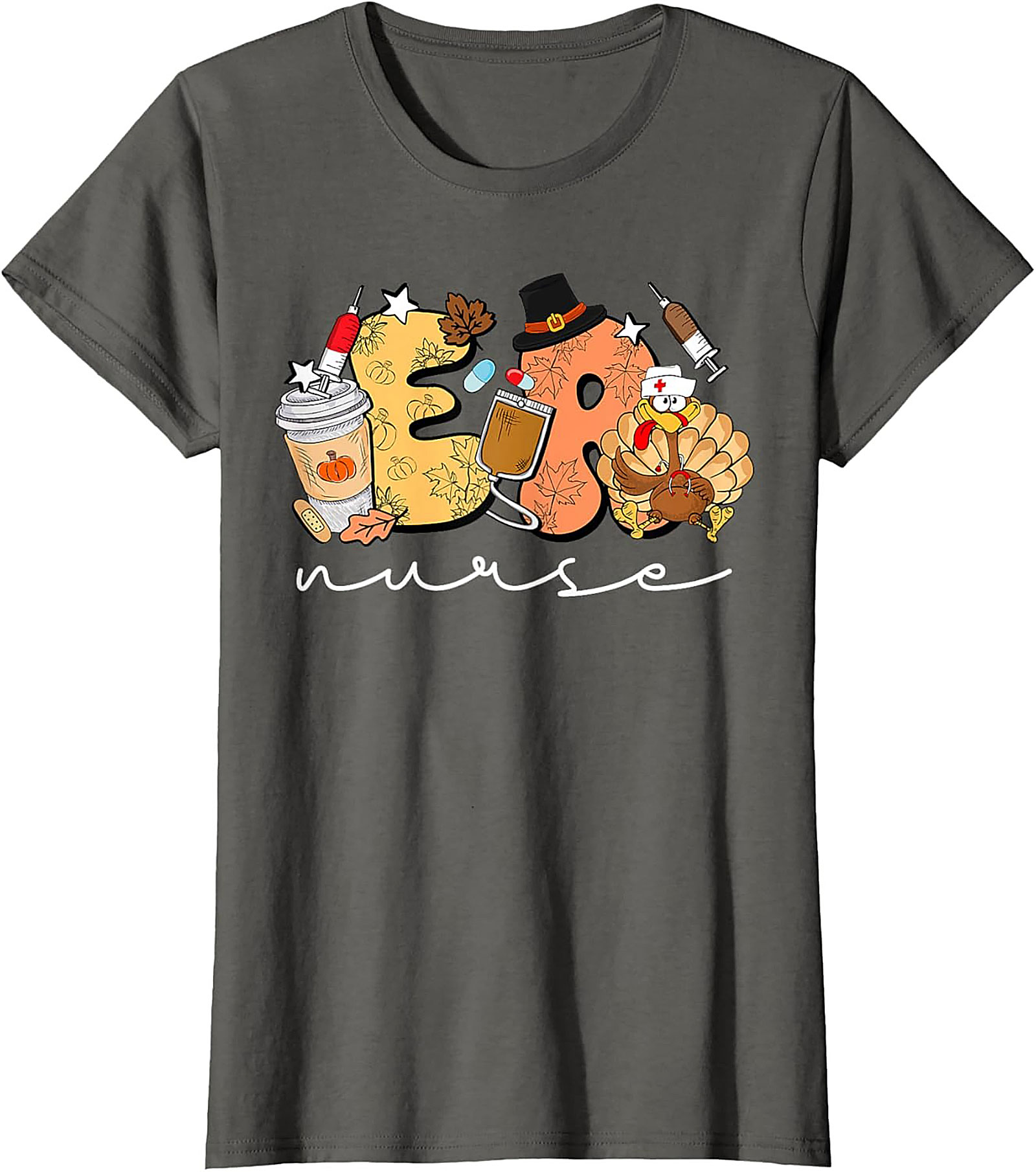 ER Nurse Thanksgiving T-Shirt Funny Fall Nursing Tee