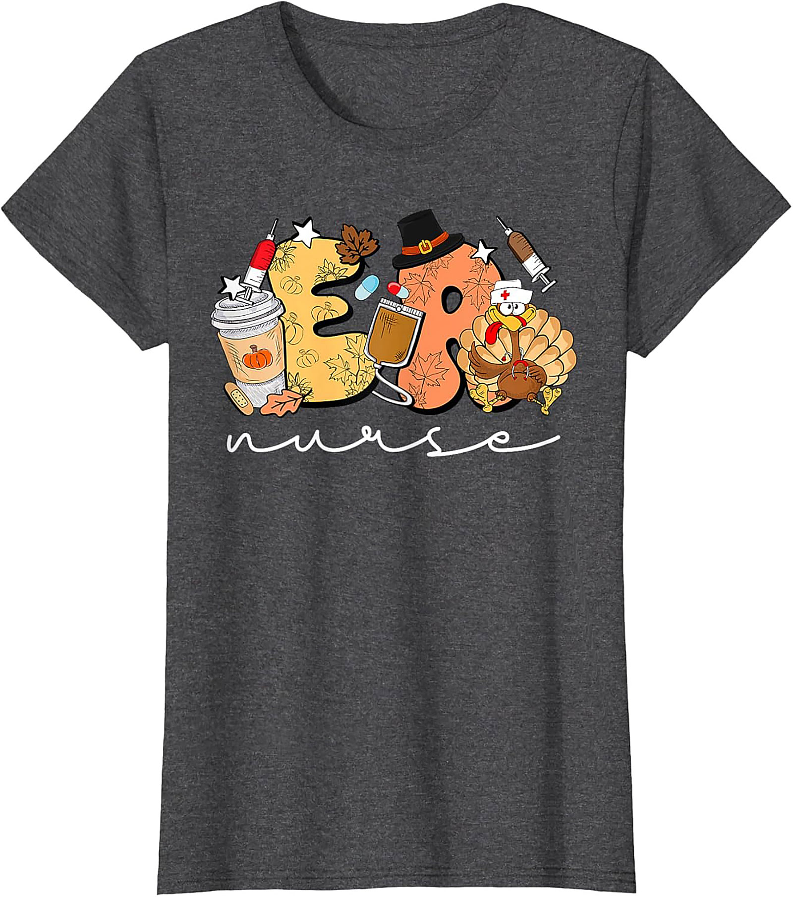 ER Nurse Thanksgiving T-Shirt Funny Fall Nursing Tee