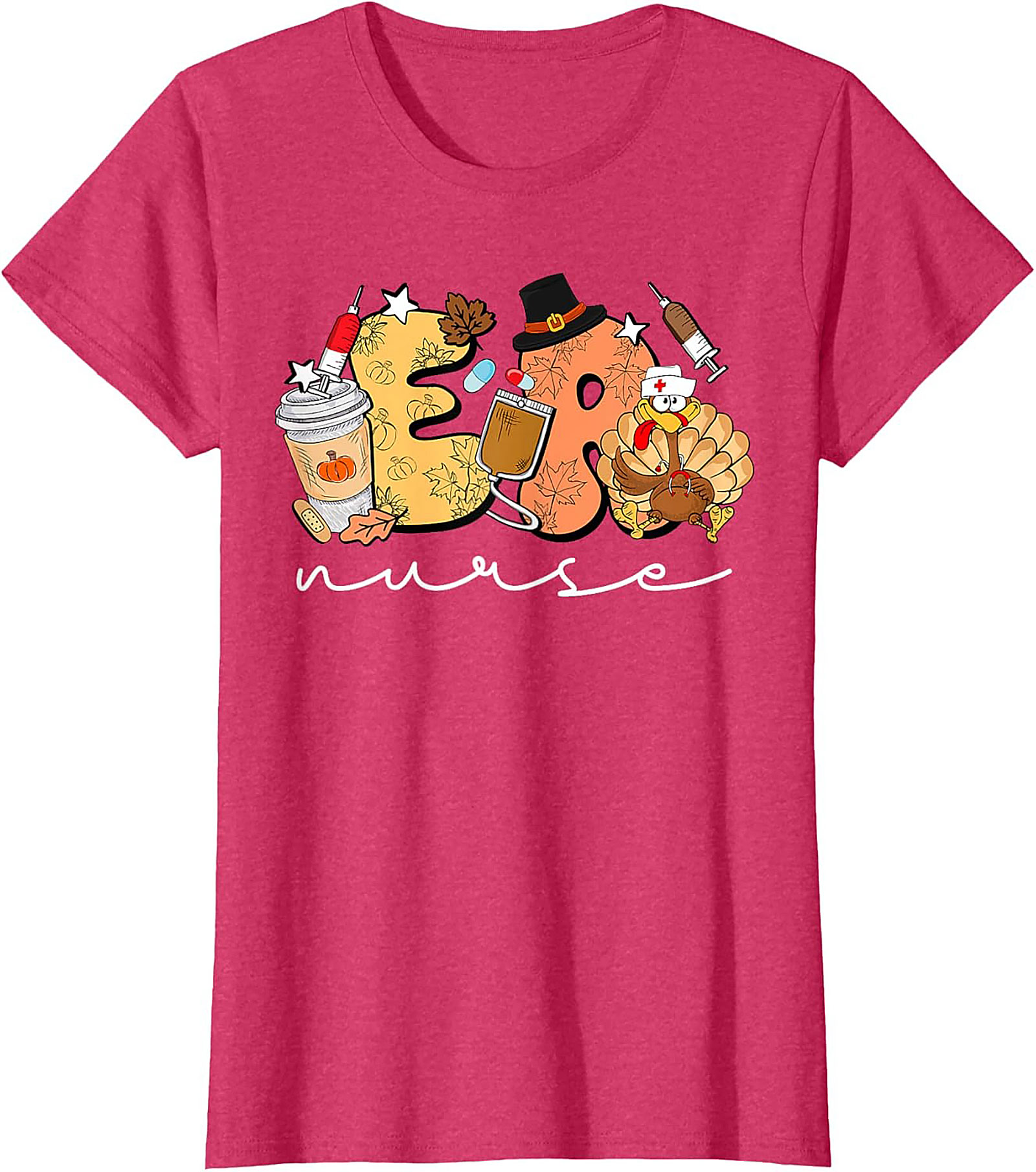 ER Nurse Thanksgiving T-Shirt Funny Fall Nursing Tee