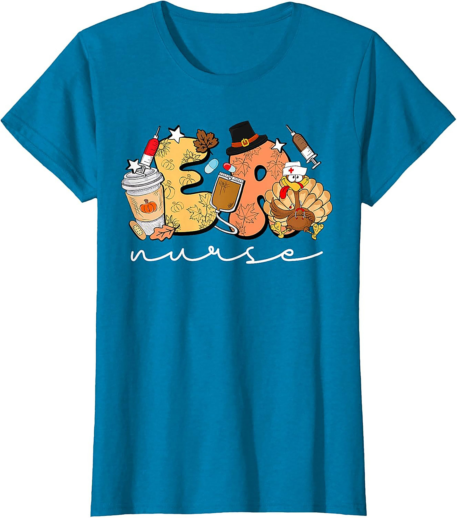 ER Nurse Thanksgiving T-Shirt Funny Fall Nursing Tee