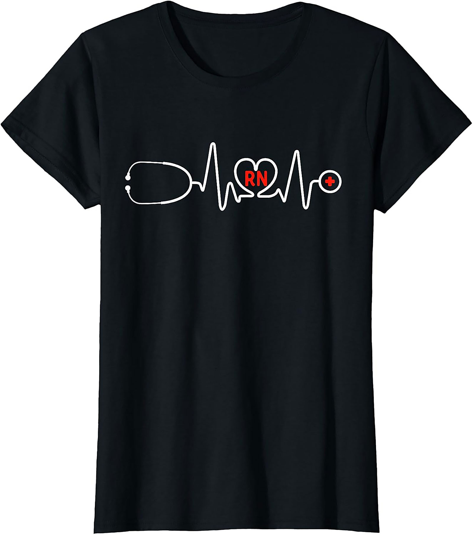 RN Heartbeat T-shirt - Soft Cotton Registered Nurse Tee