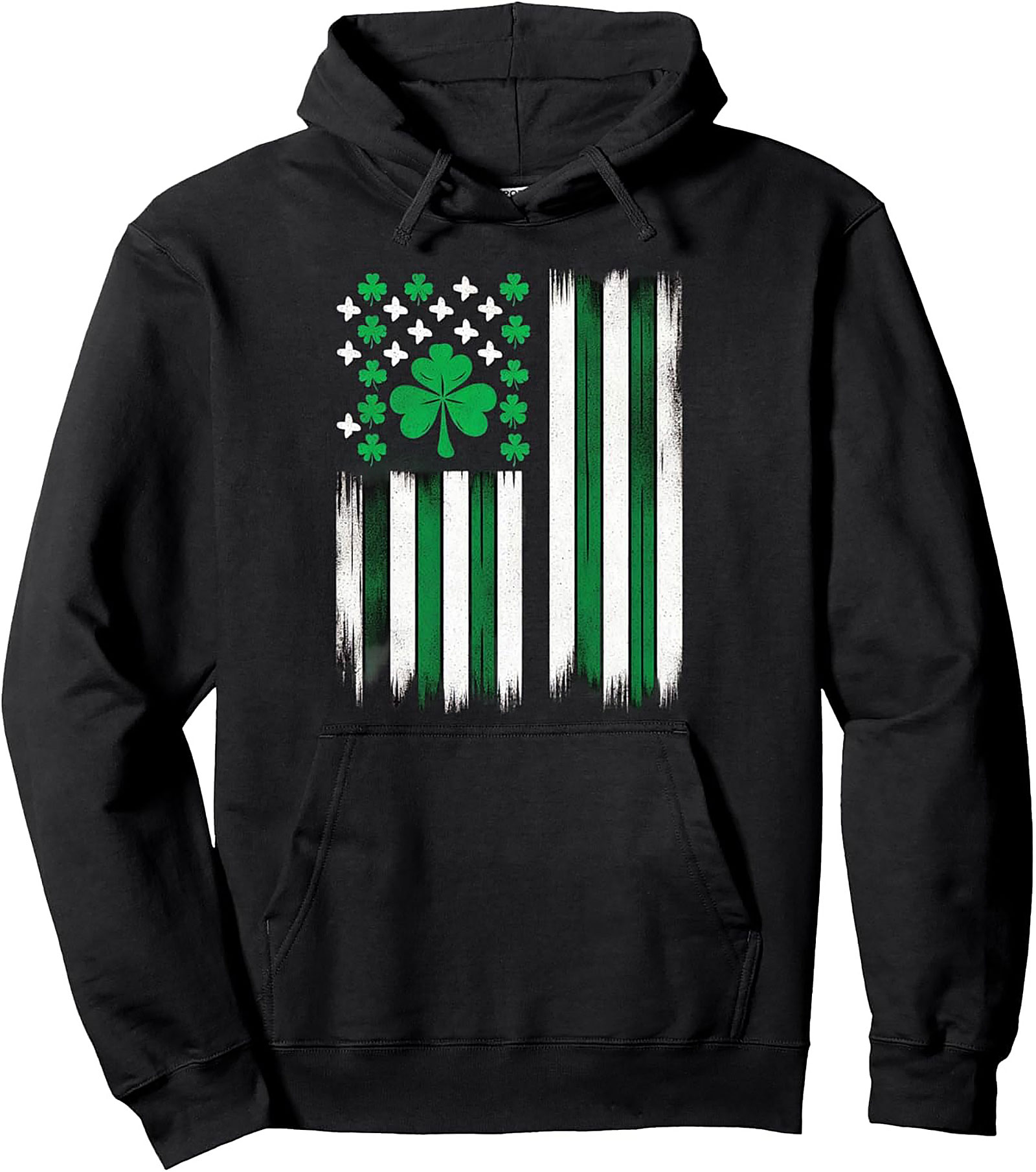 Irish Shamrock American Flag Hoodie | St. Patrick's Day Gift