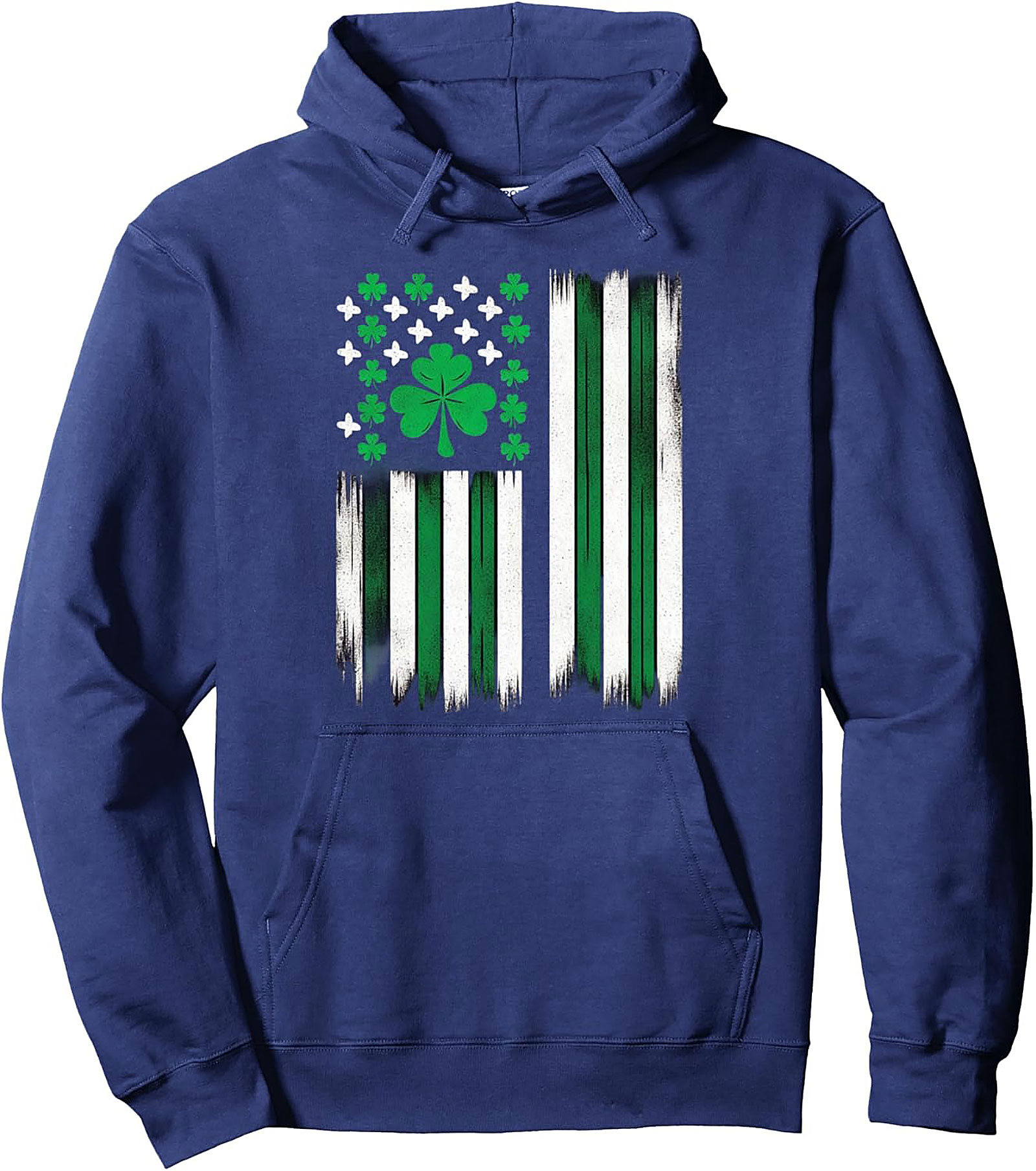 Irish Shamrock American Flag Hoodie | St. Patrick's Day Gift