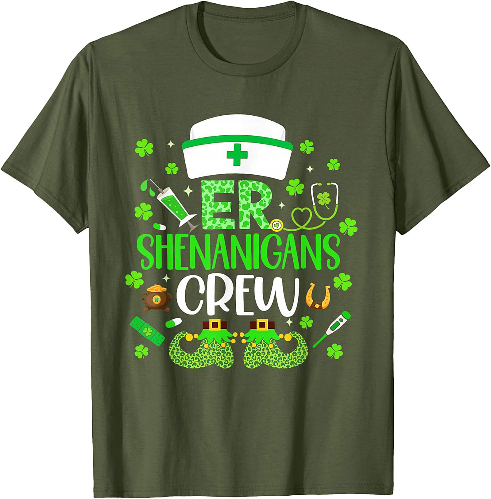  ER Shenanigans Crew St. Patrick's Day T-Shirt Nurse Tee
