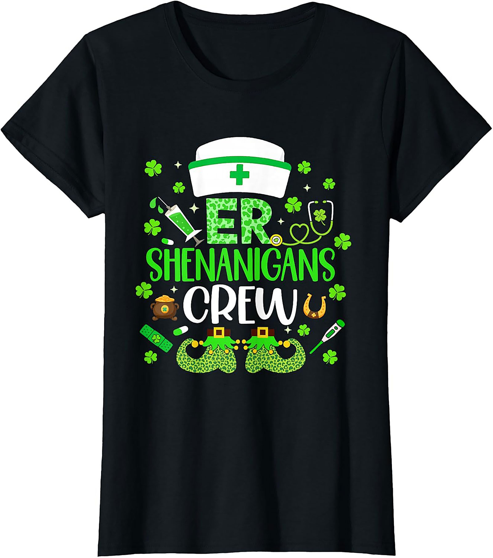  ER Shenanigans Crew St. Patrick's Day T-Shirt Nurse Tee