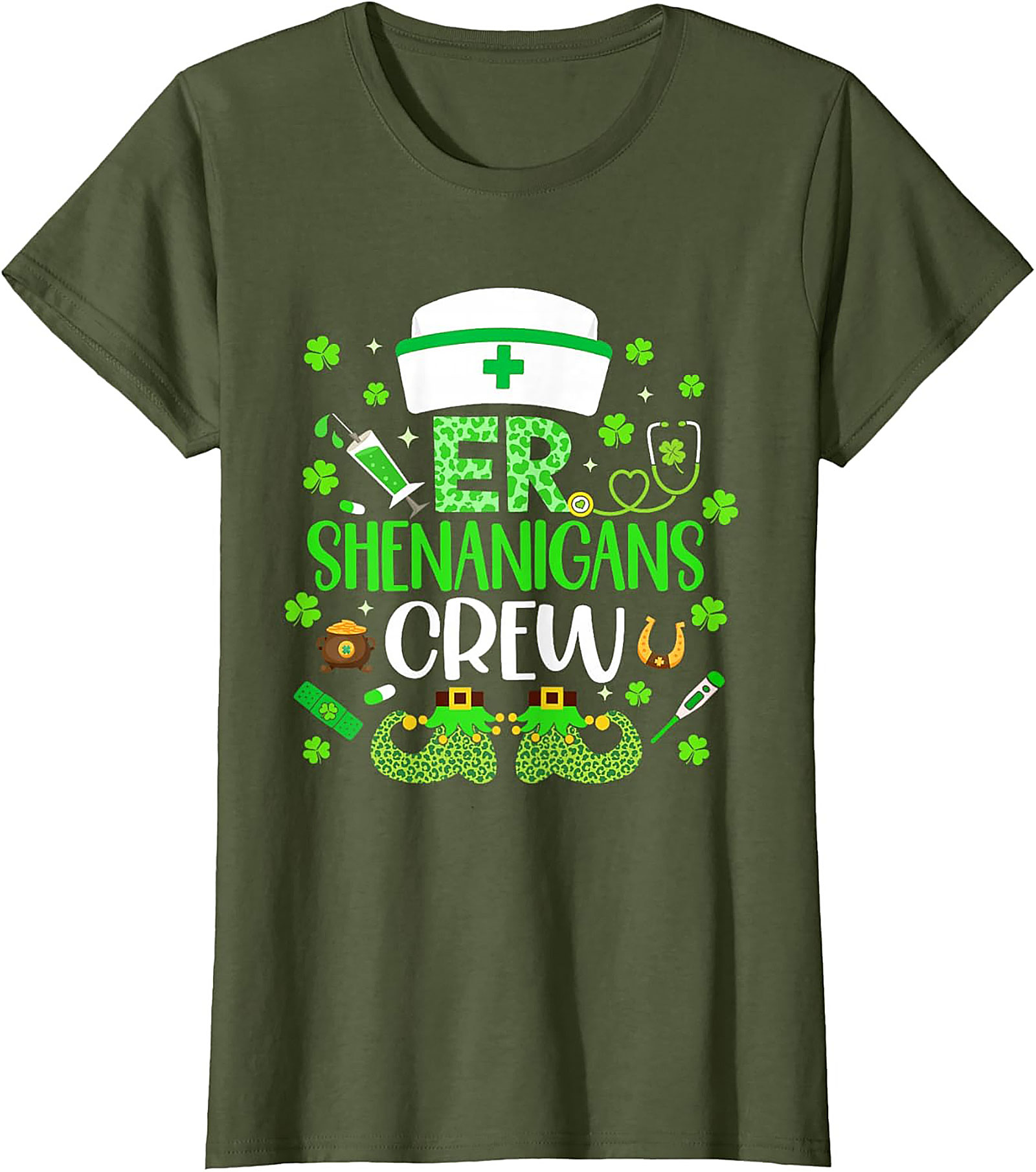  ER Shenanigans Crew St. Patrick's Day T-Shirt Nurse Tee