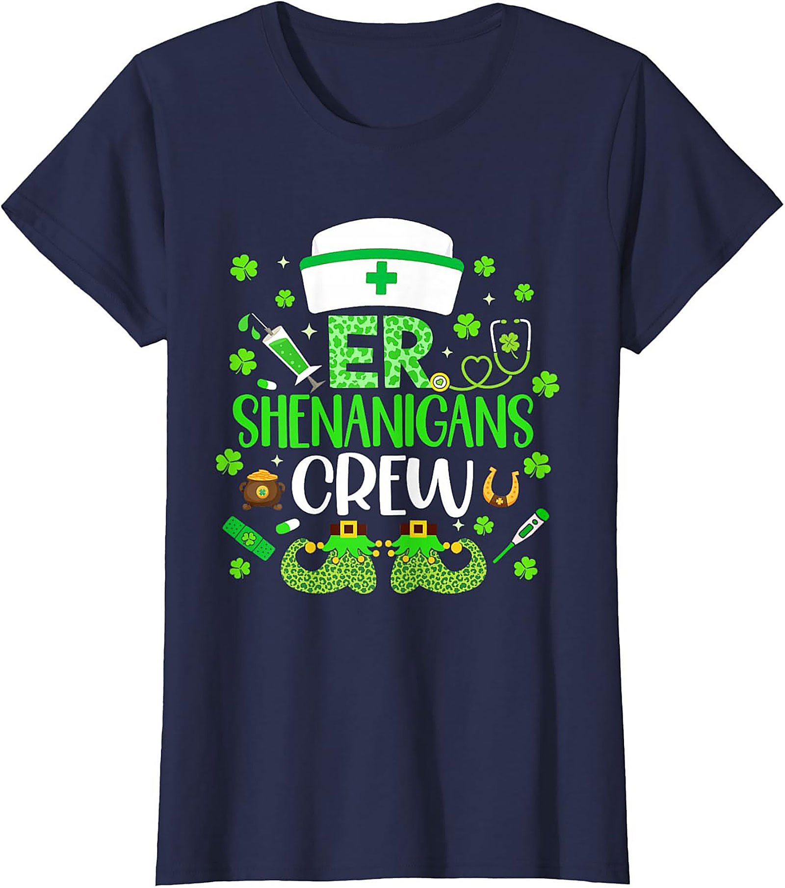  ER Shenanigans Crew St. Patrick's Day T-Shirt Nurse Tee