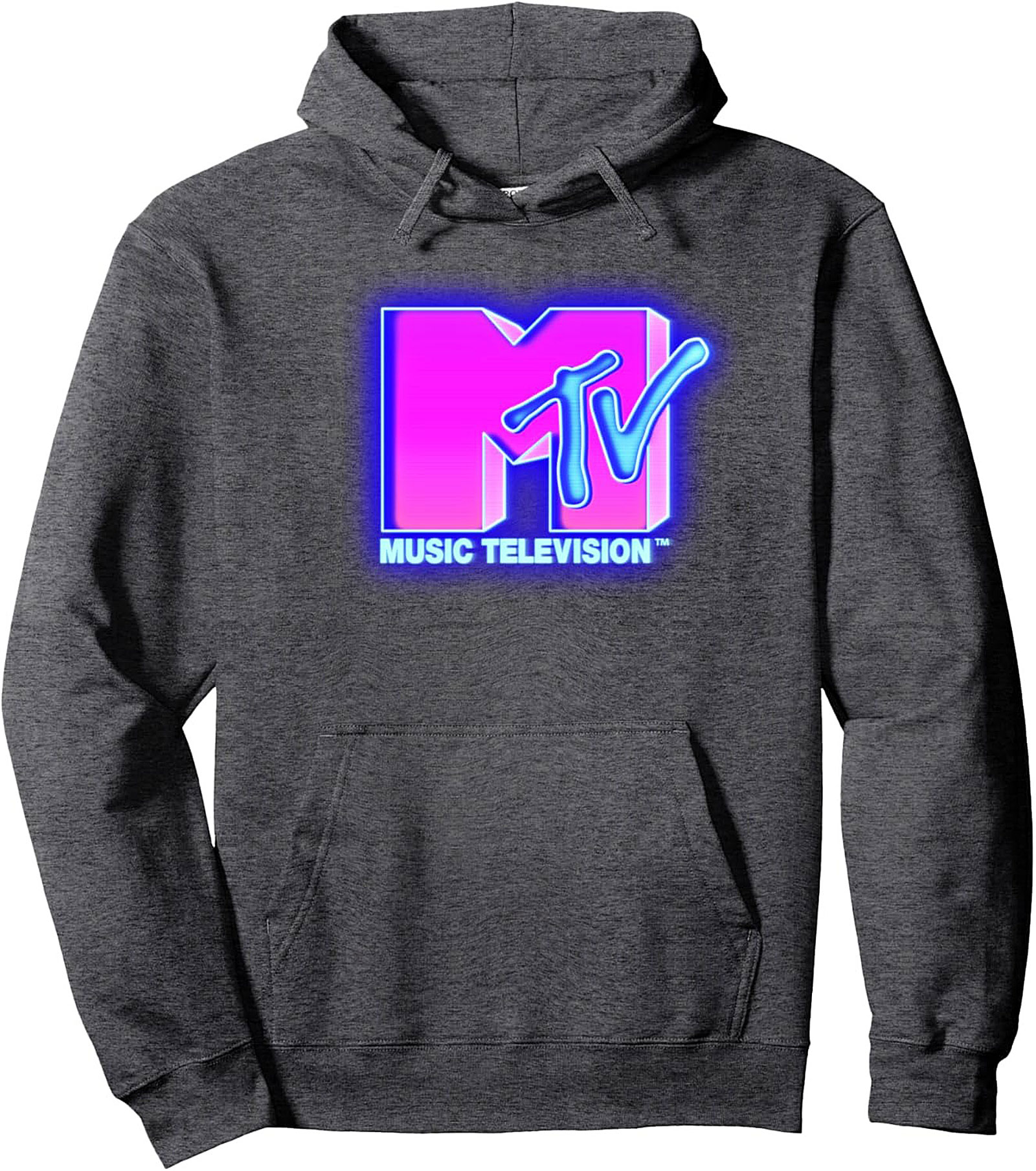 Retro MTV Neon Logo Graphic Hoodie