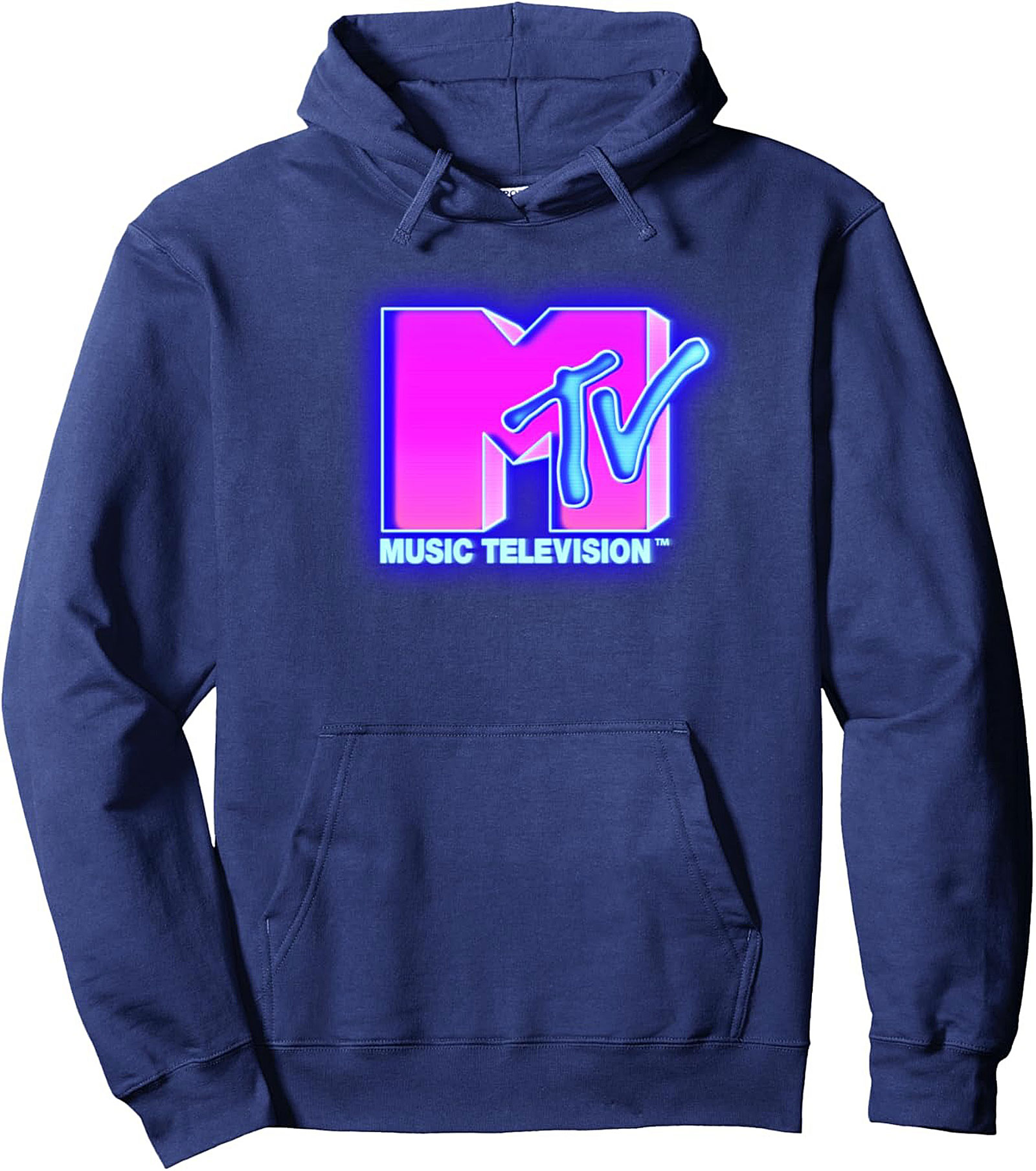 Retro MTV Neon Logo Graphic Hoodie