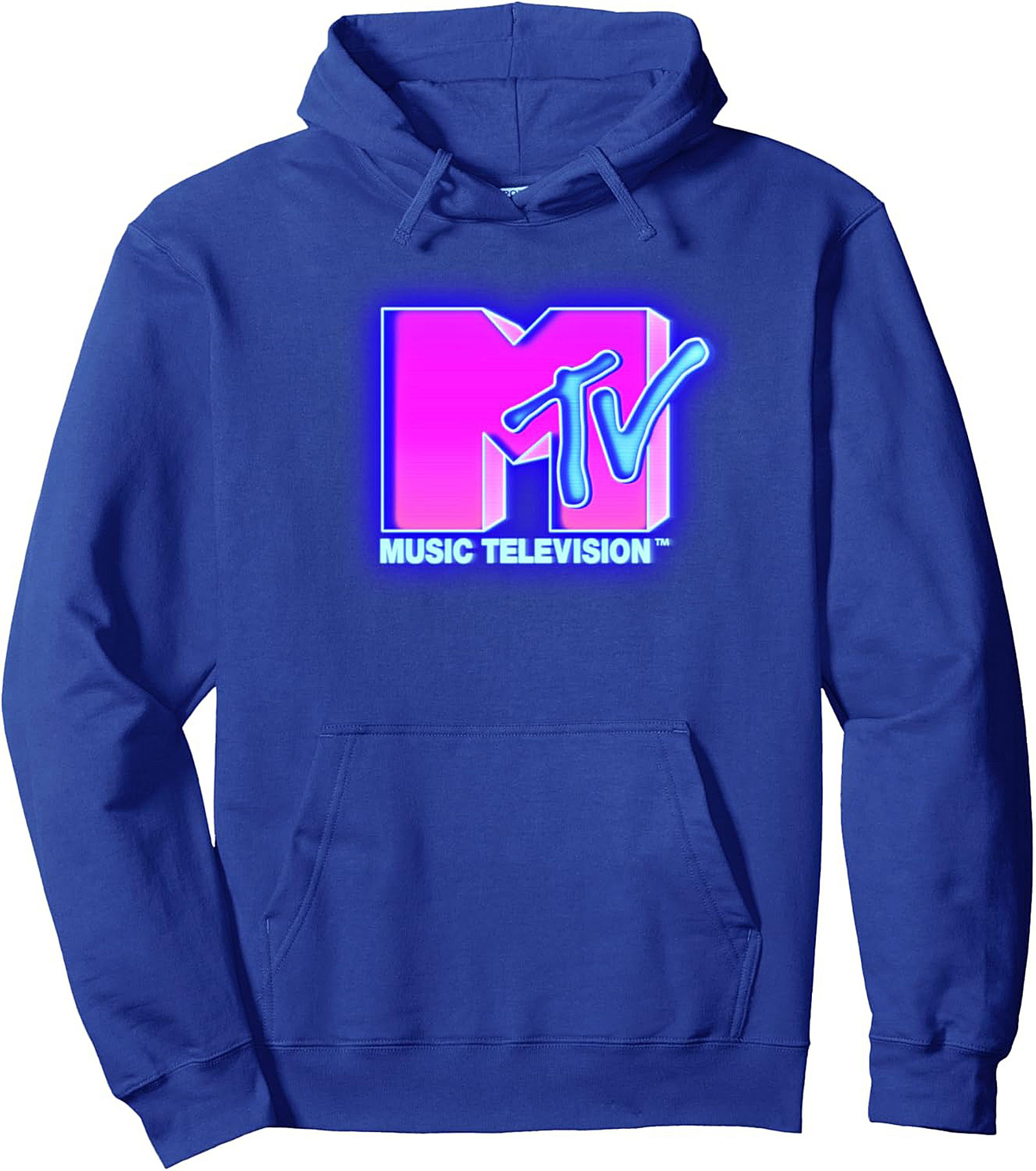 Retro MTV Neon Logo Graphic Hoodie