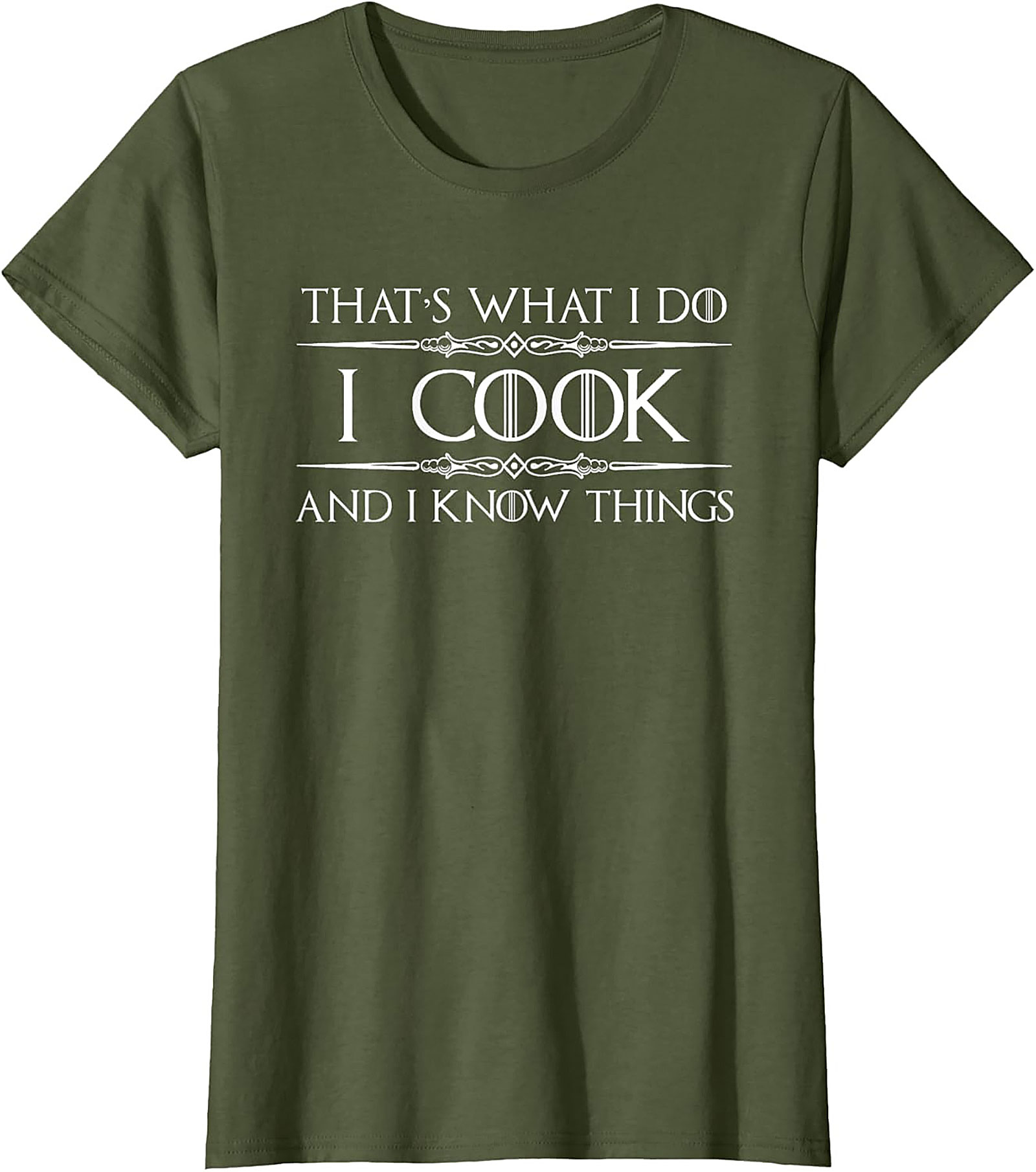 I Cook and I Know Things Funny Cooking T-shirt Chef Gift