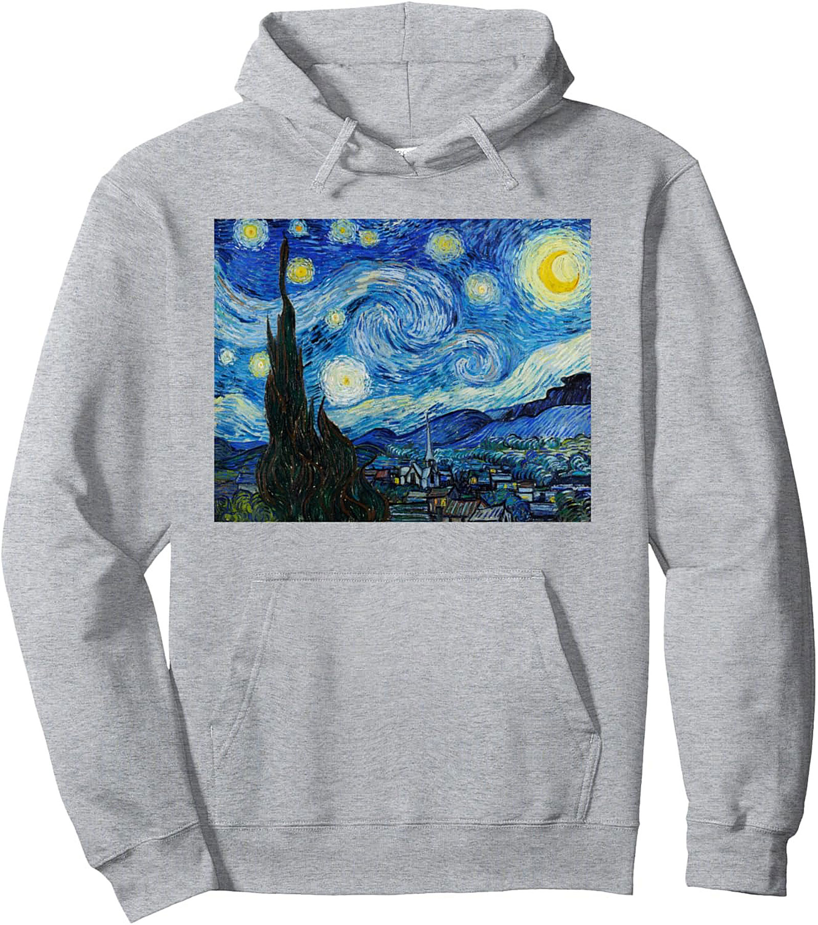 Starry Night Van Gogh Graphic Hoodie - Unisex Pullover Fleece