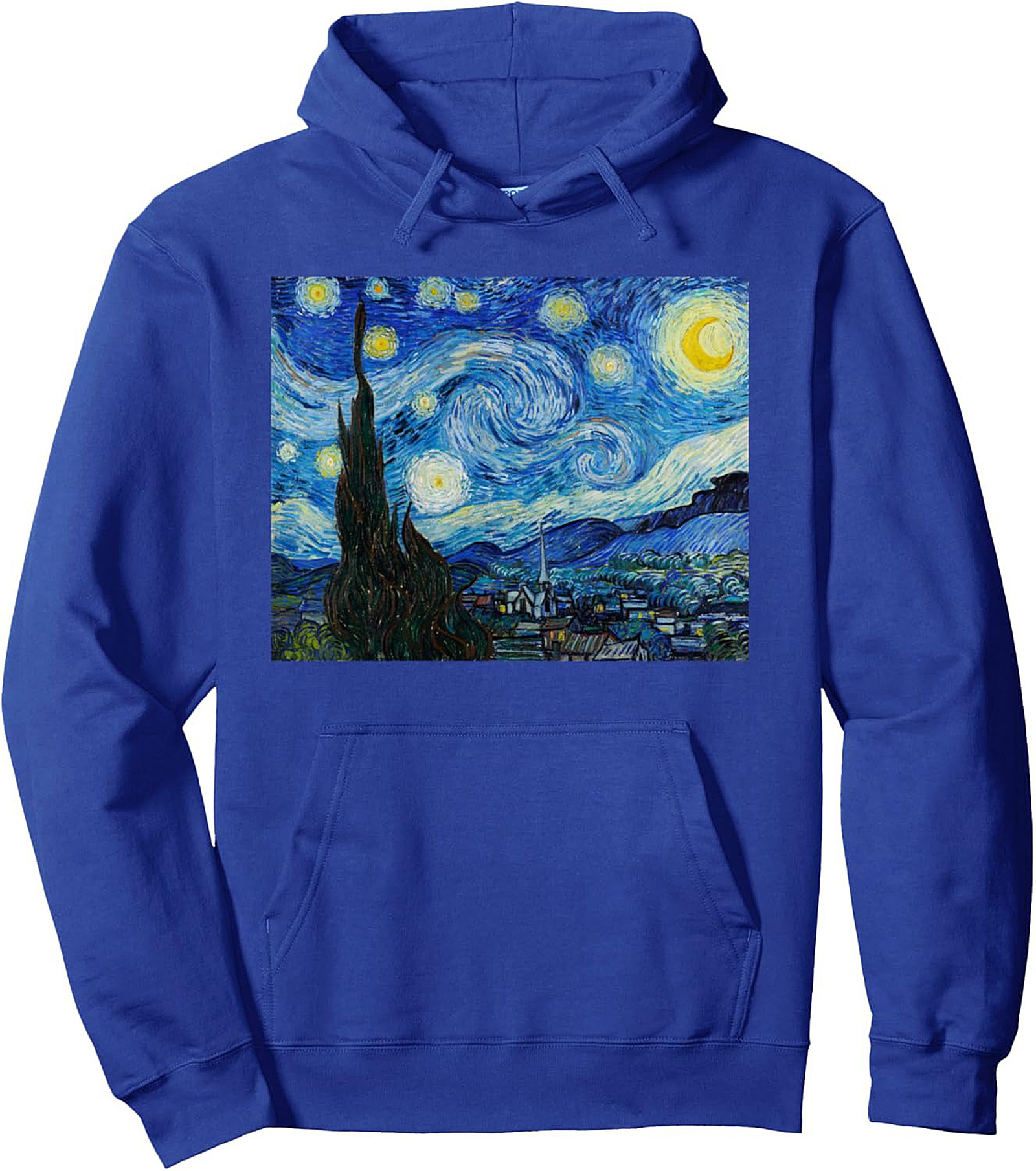 Starry Night Van Gogh Graphic Hoodie - Unisex Pullover Fleece