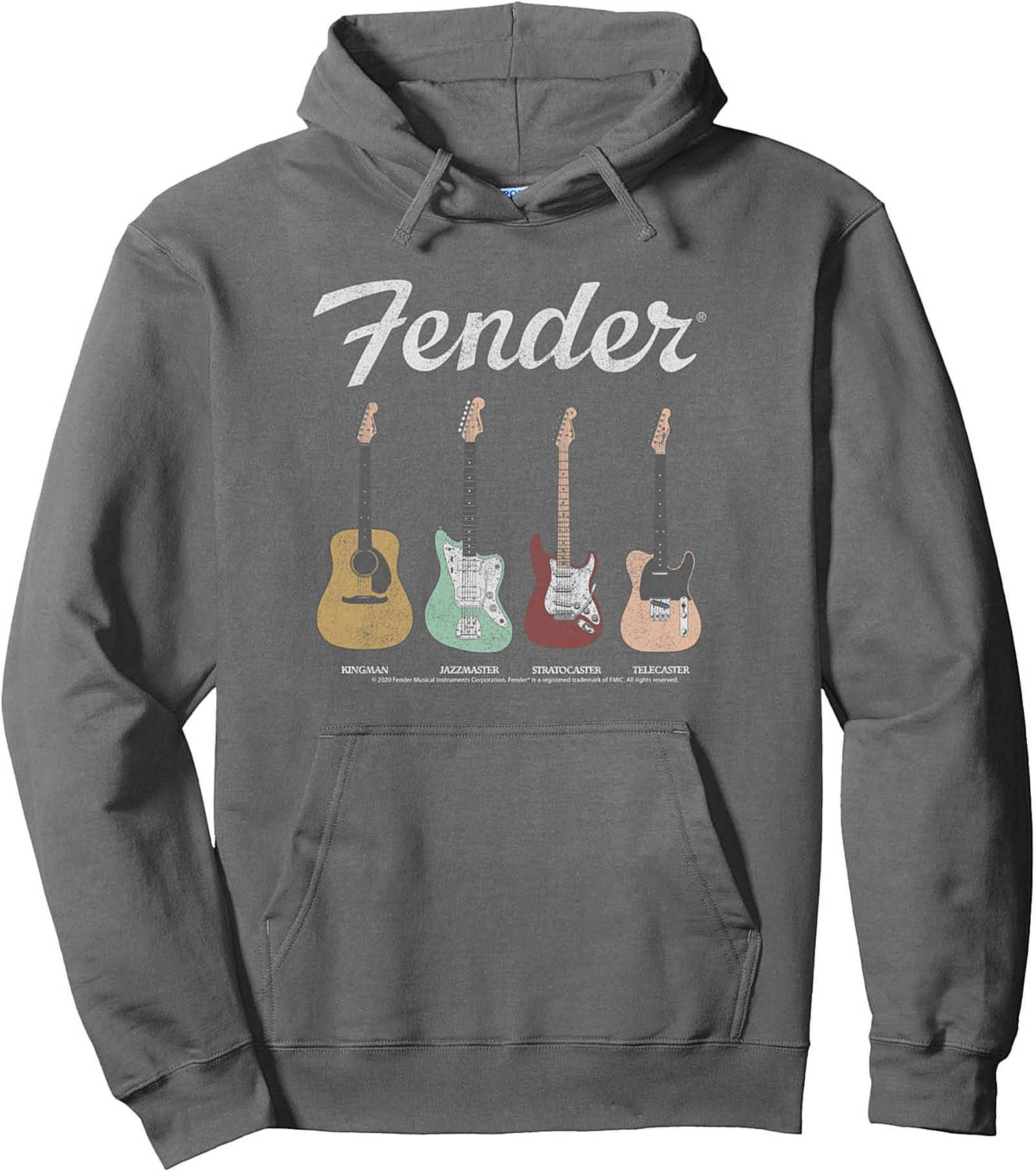 Fender Iconic Guitars Vintage Graphic Hoodie - Unisex Pullover