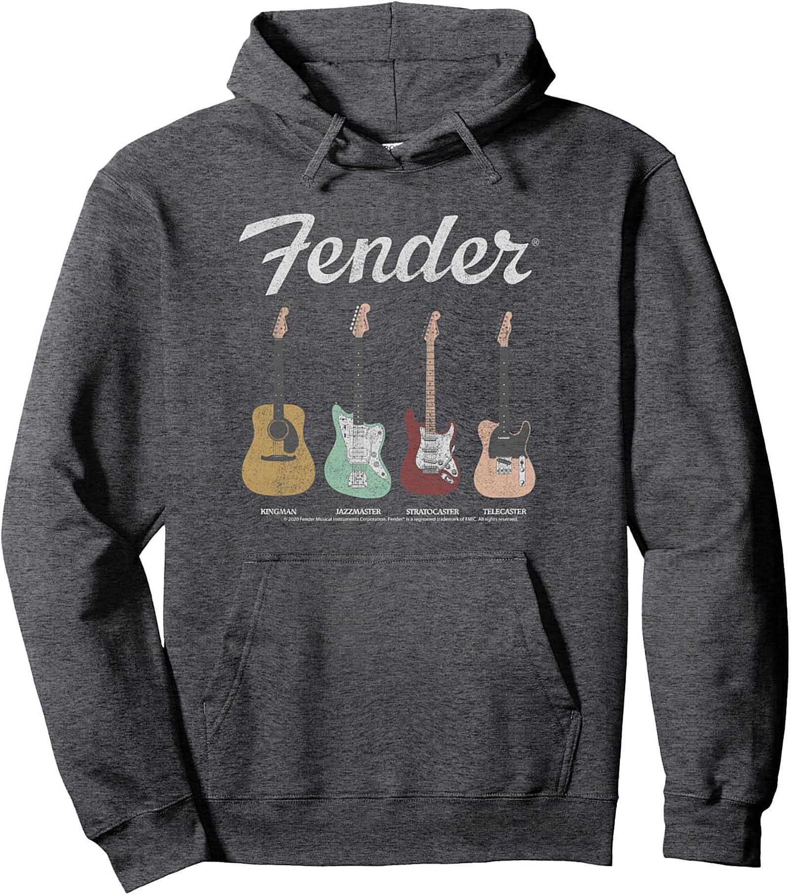 Fender Iconic Guitars Vintage Graphic Hoodie - Unisex Pullover
