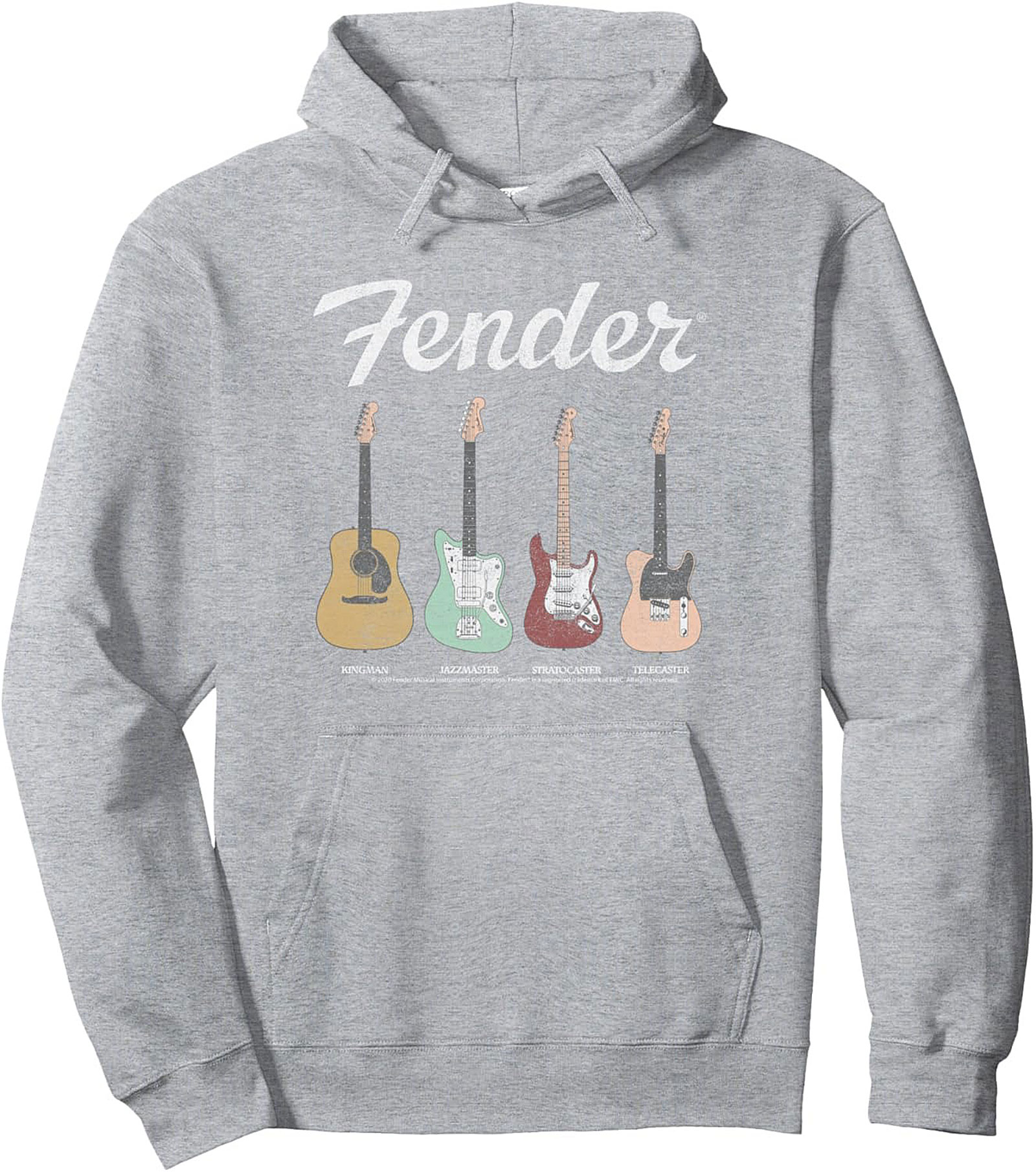 Fender Iconic Guitars Vintage Graphic Hoodie - Unisex Pullover