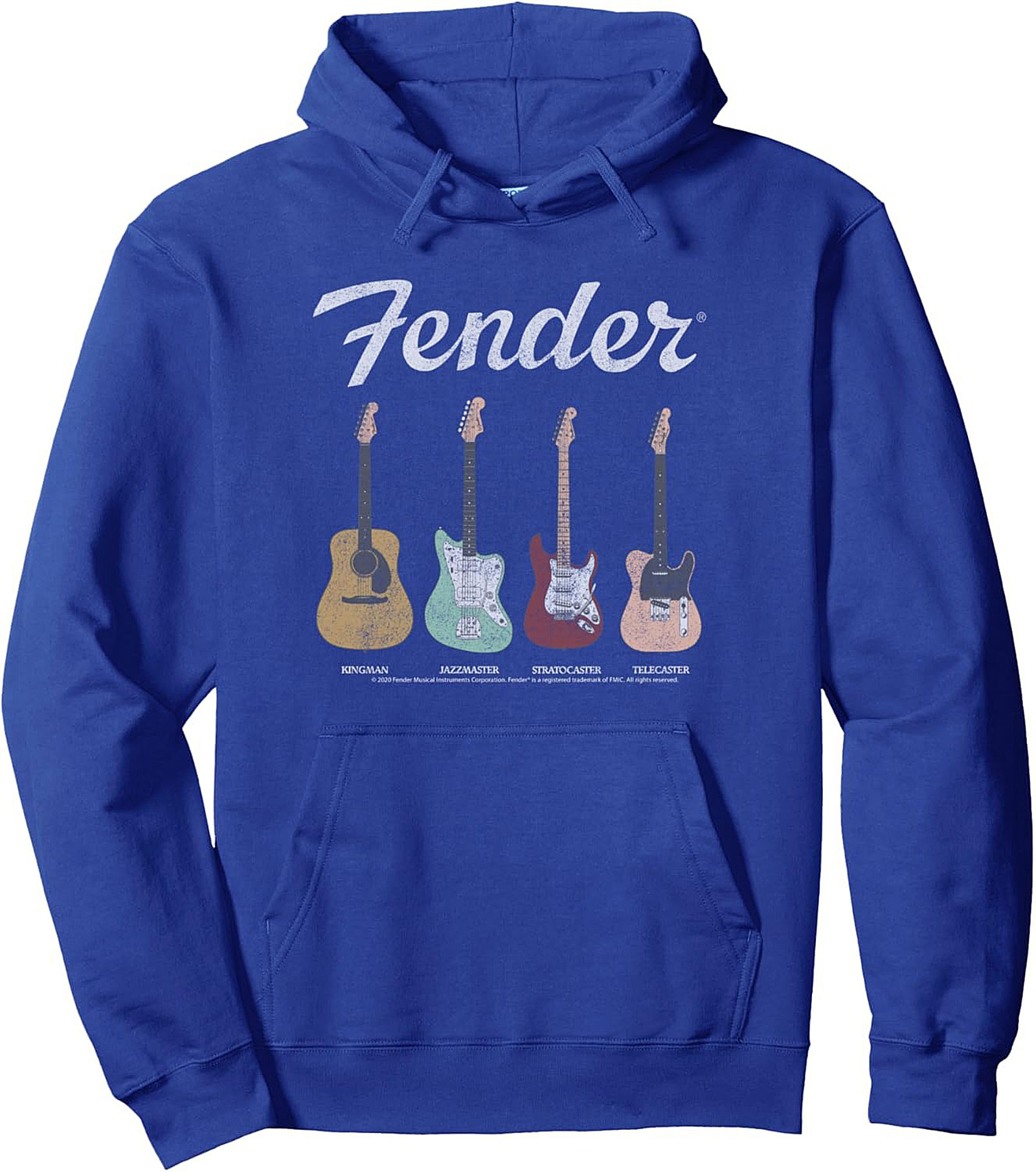 Fender Iconic Guitars Vintage Graphic Hoodie - Unisex Pullover