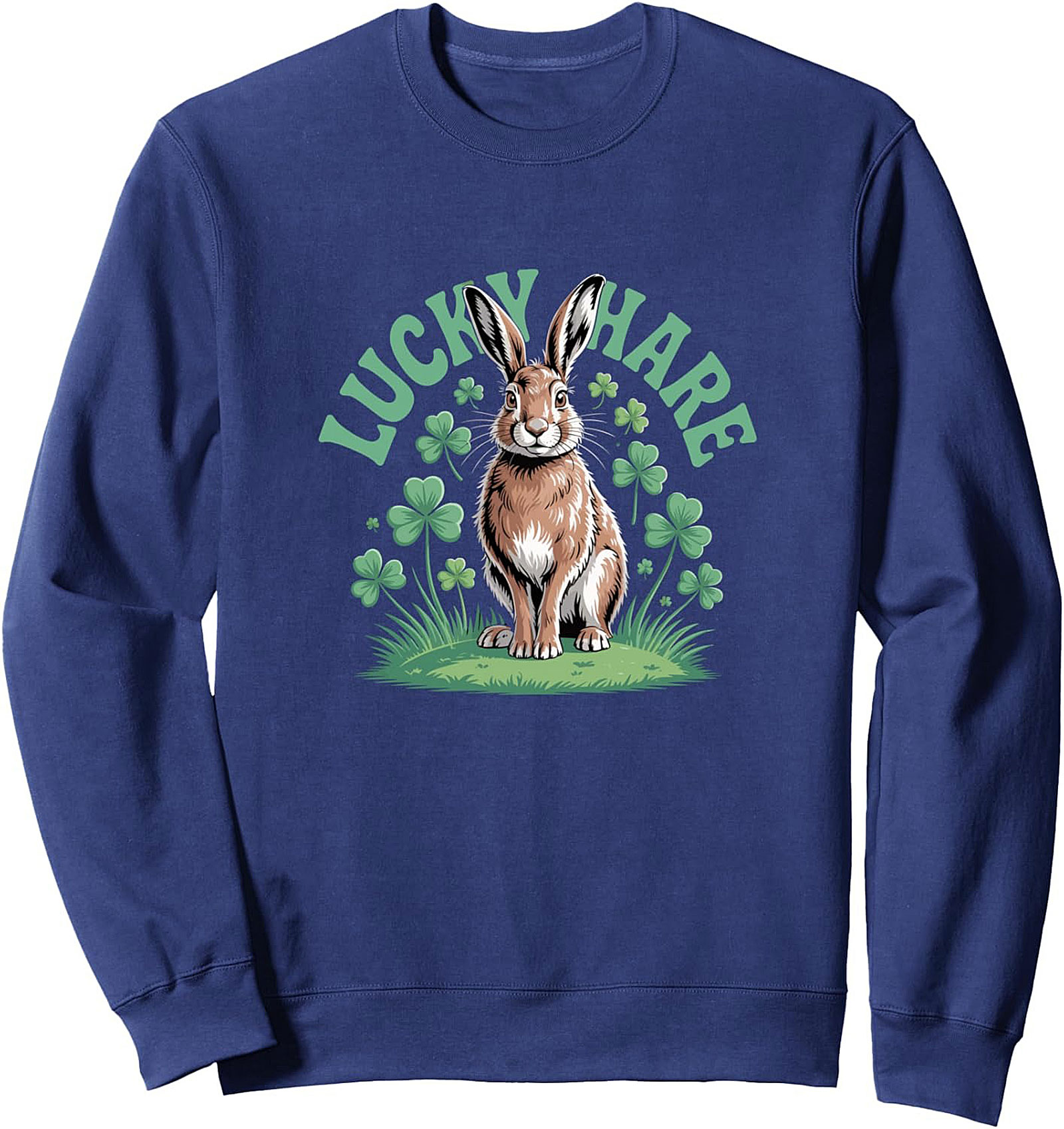 Lucky Hare Graphic Sweatshirt | Cozy St. Patrick's Day Crewneck