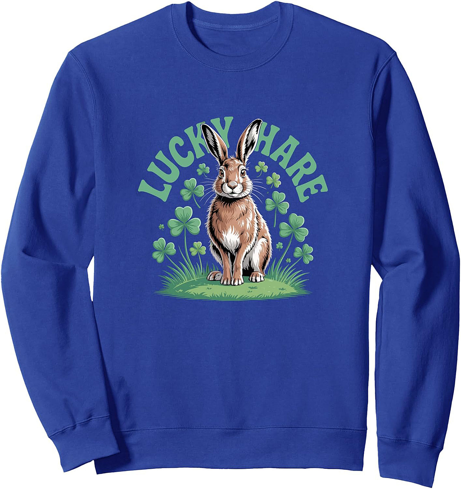 Lucky Hare Graphic Sweatshirt | Cozy St. Patrick's Day Crewneck
