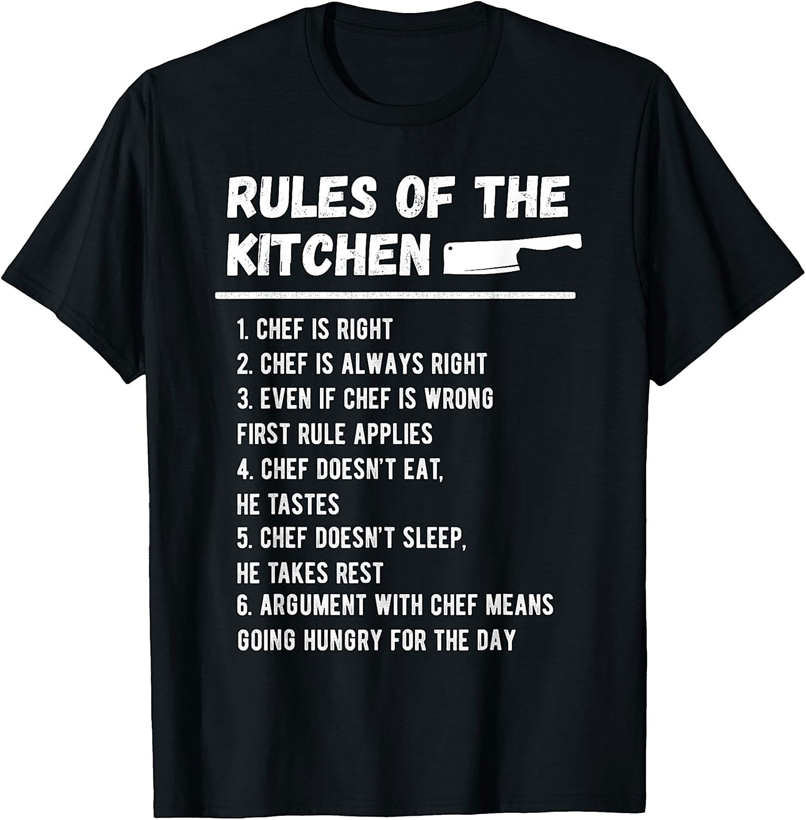 Rules Of The Kitchen Funny Chef T-shirt Gift for Cooks