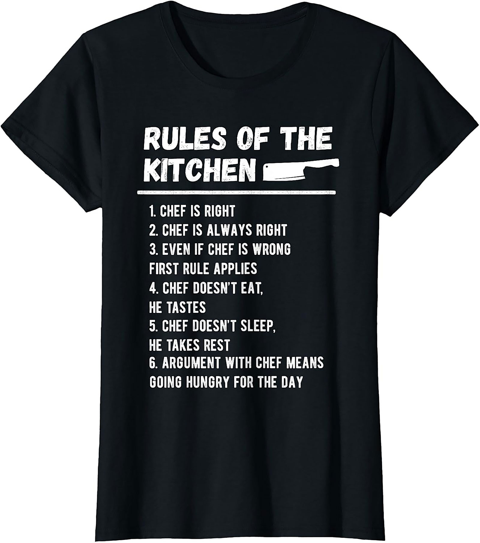 Rules Of The Kitchen Funny Chef T-shirt Gift for Cooks