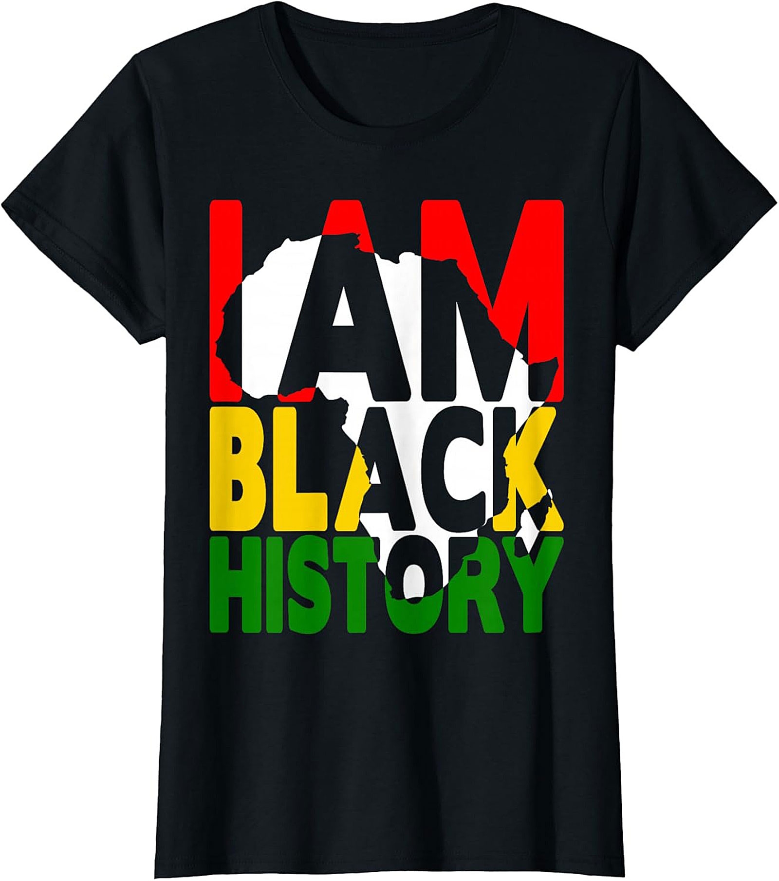 I Am Black History Africa Map T-Shirt – Pan-African Heritage Tee