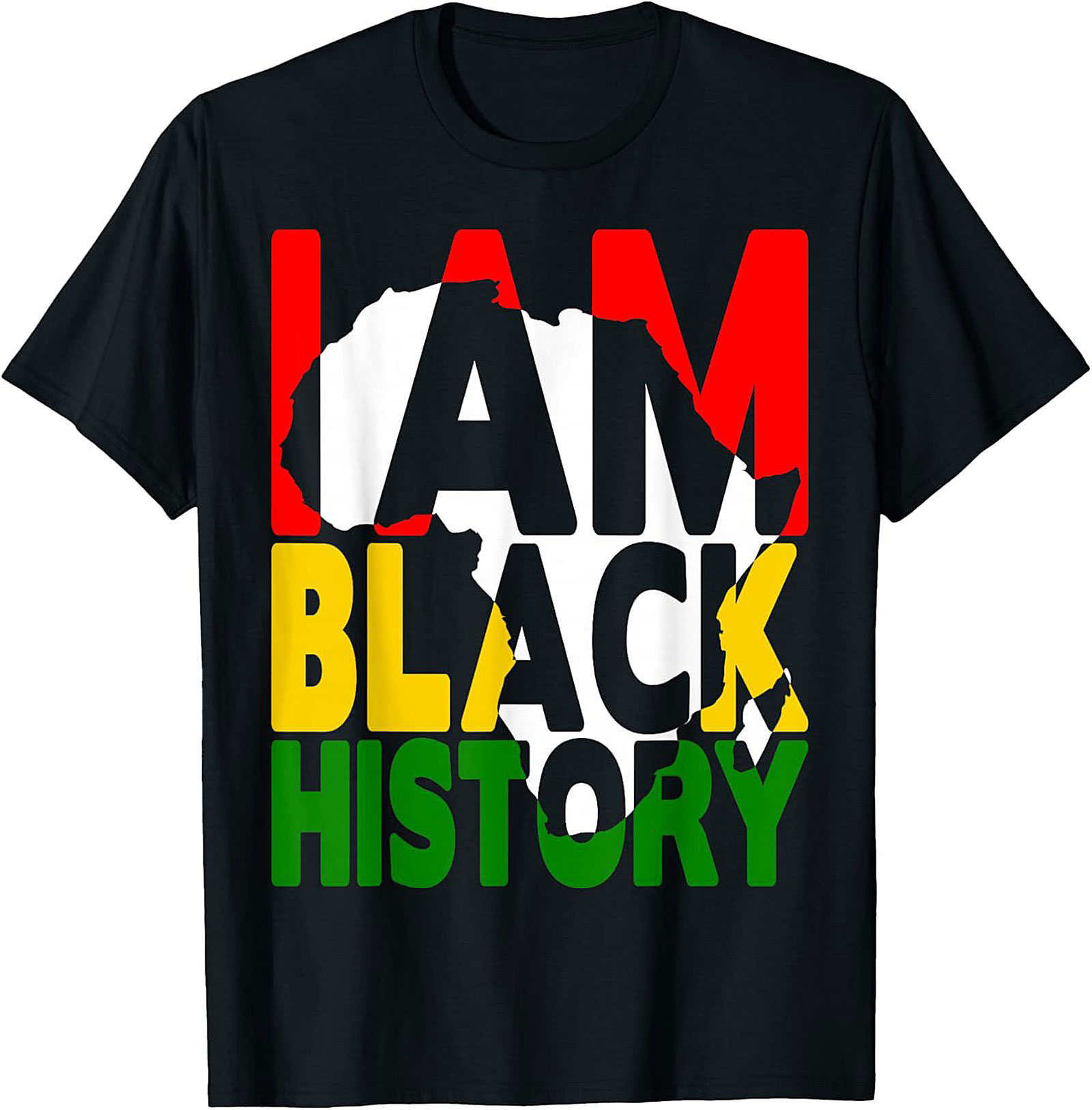 I Am Black History Africa Map T-Shirt – Pan-African Heritage Tee