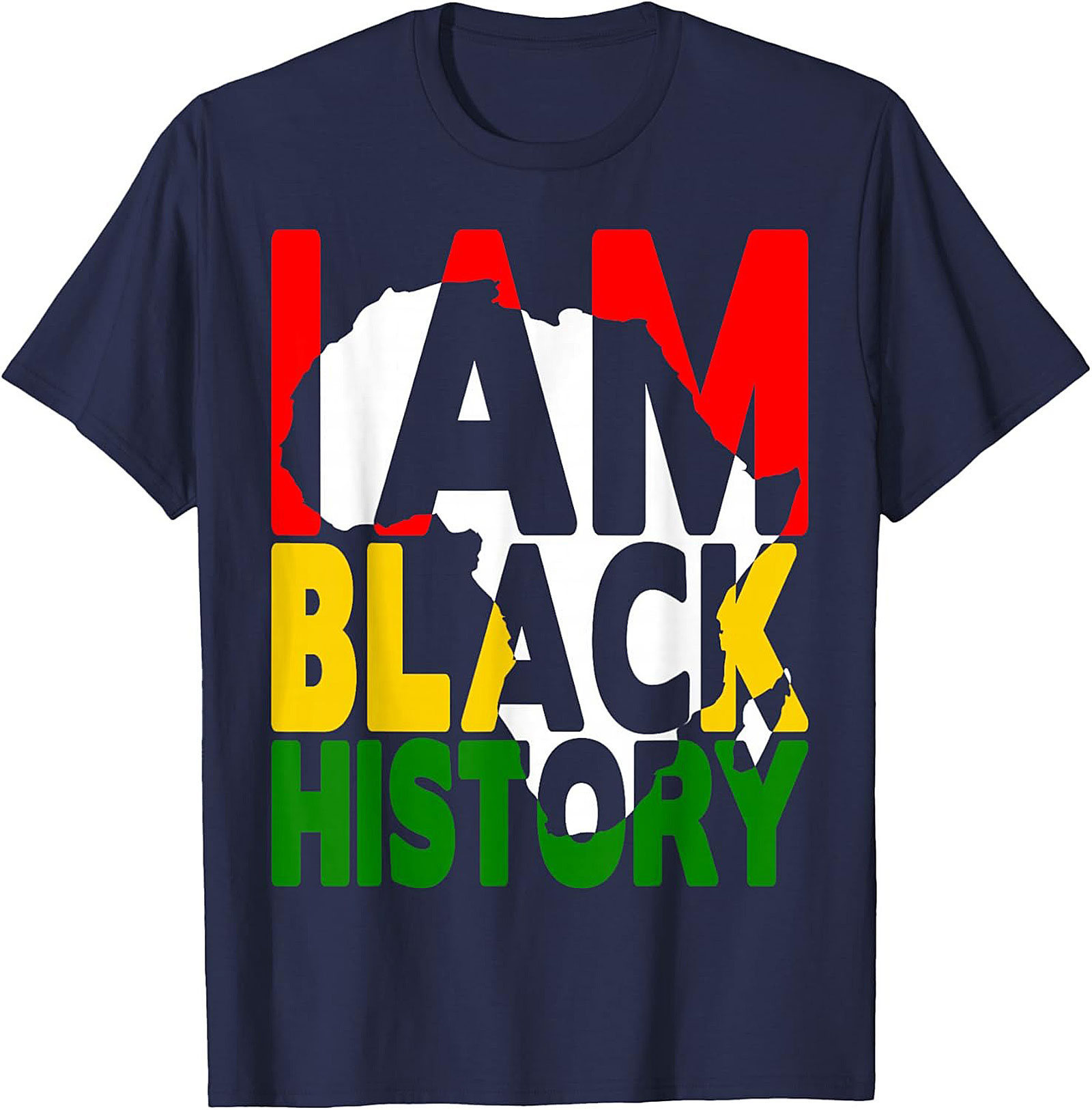 I Am Black History Africa Map T-Shirt – Pan-African Heritage Tee