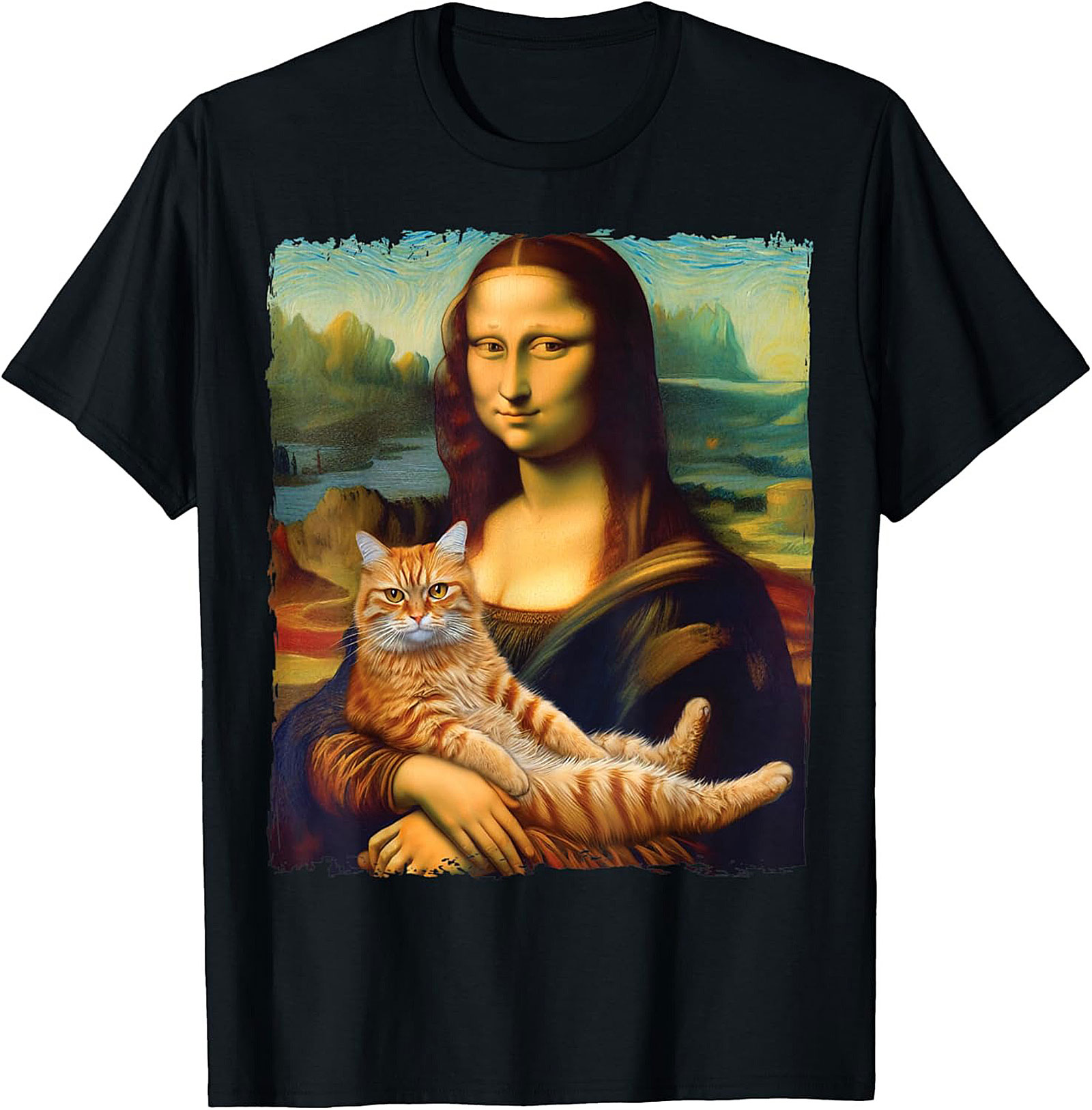 Mona Lisa Cat T-Shirt: The Purr-fect Masterpiece Graphic Tee