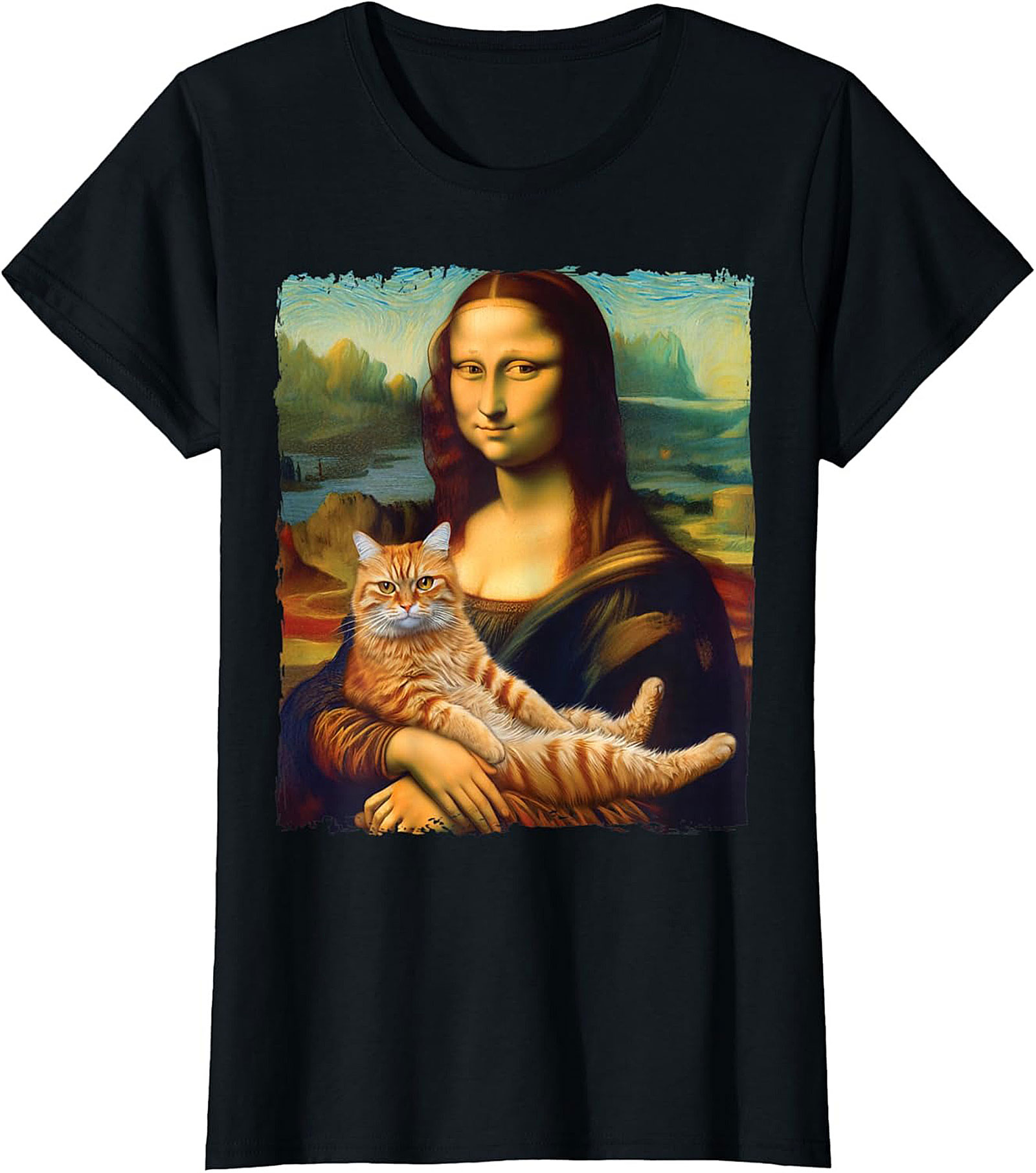 Mona Lisa Cat T-Shirt: The Purr-fect Masterpiece Graphic Tee