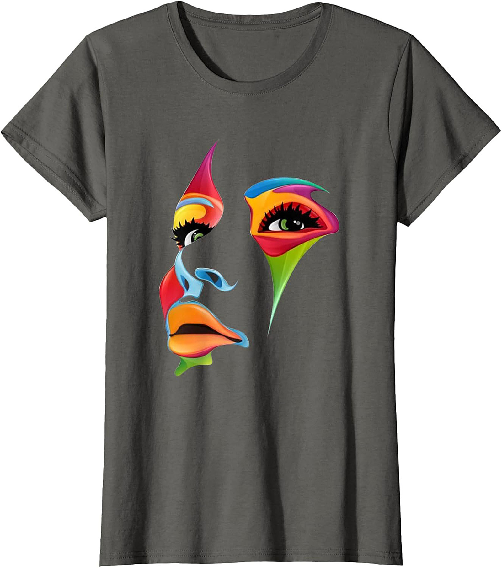 Abstract Pop Art Face Graphic Tee