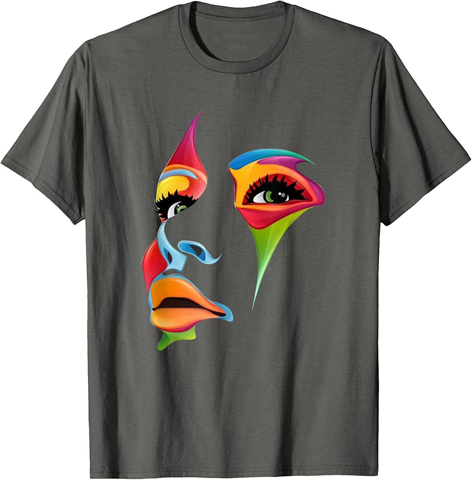 Abstract Pop Art Face Graphic Tee
