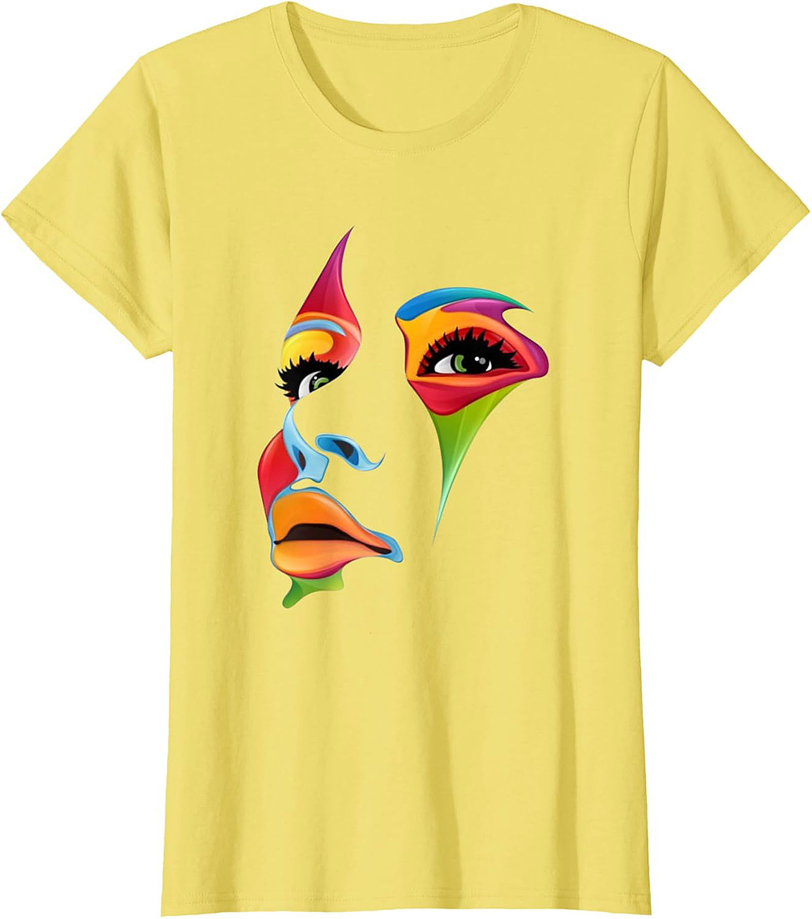 Abstract Pop Art Face Graphic Tee